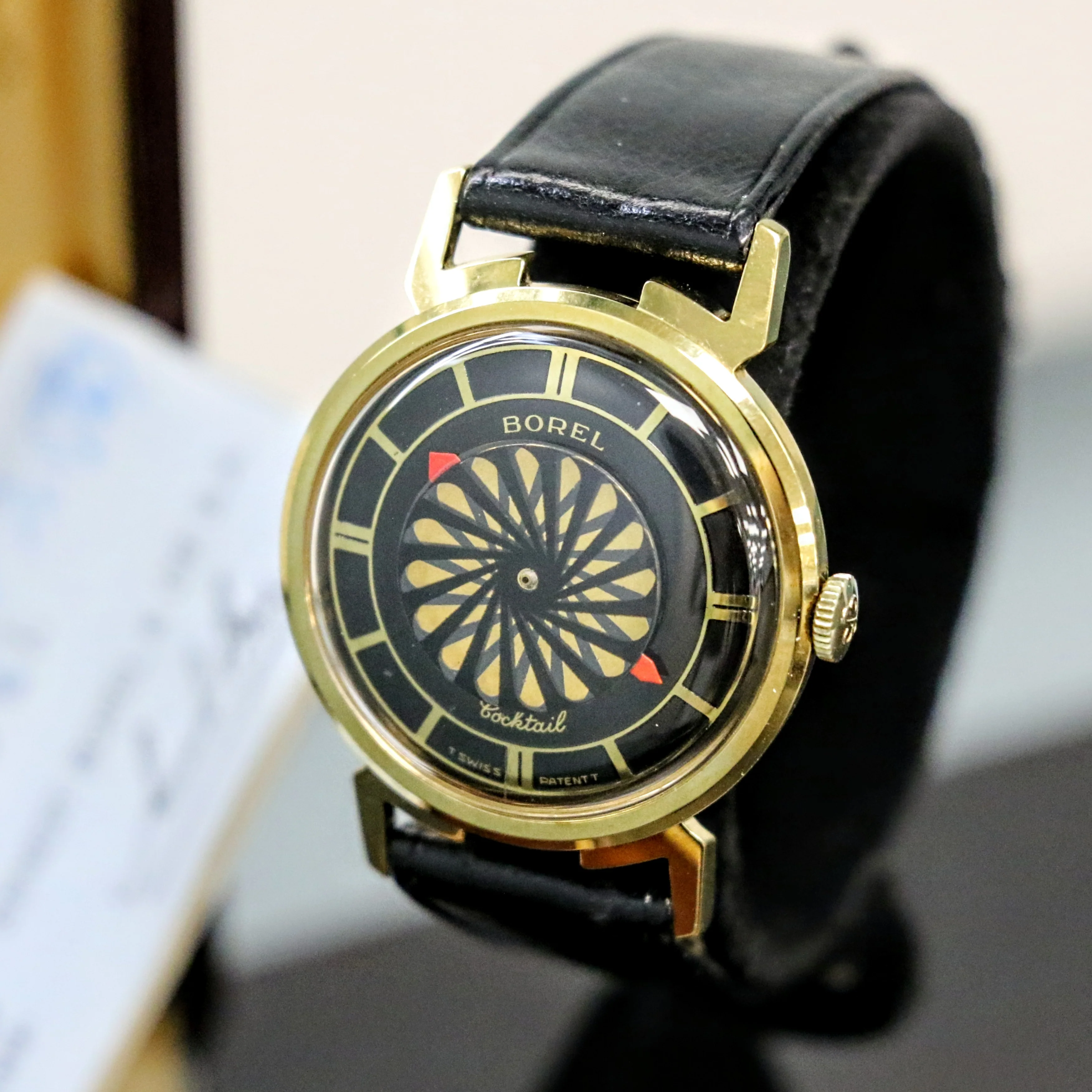 1960s ERNEST BOREL Men's Cocktail Watch Kaleidoscope Dial 32mm Swiss Wristwatch - ALL ORIGINAL! - Image 5