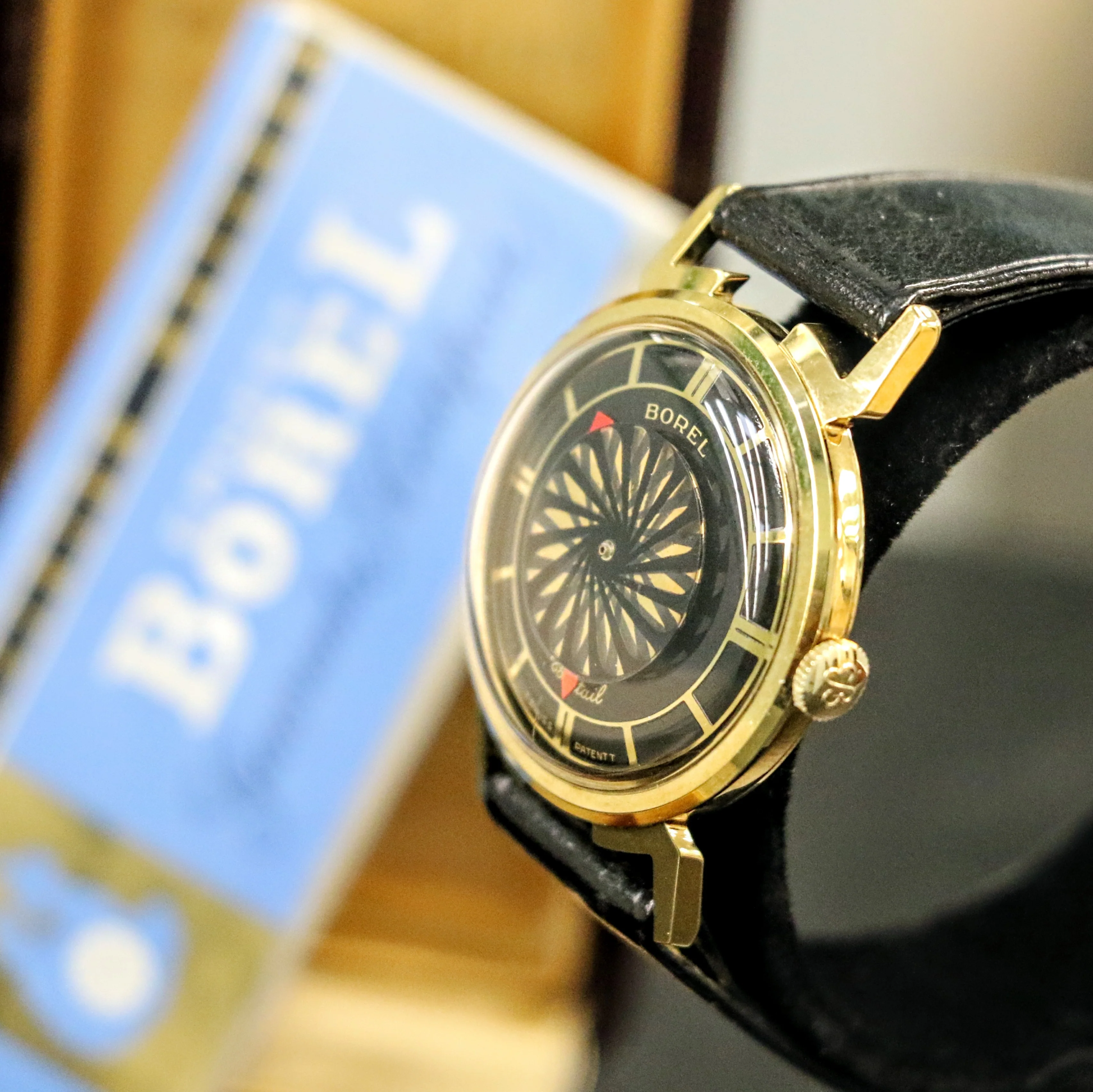 1960s ERNEST BOREL Men's Cocktail Watch Kaleidoscope Dial 32mm Swiss Wristwatch - ALL ORIGINAL! - Image 6