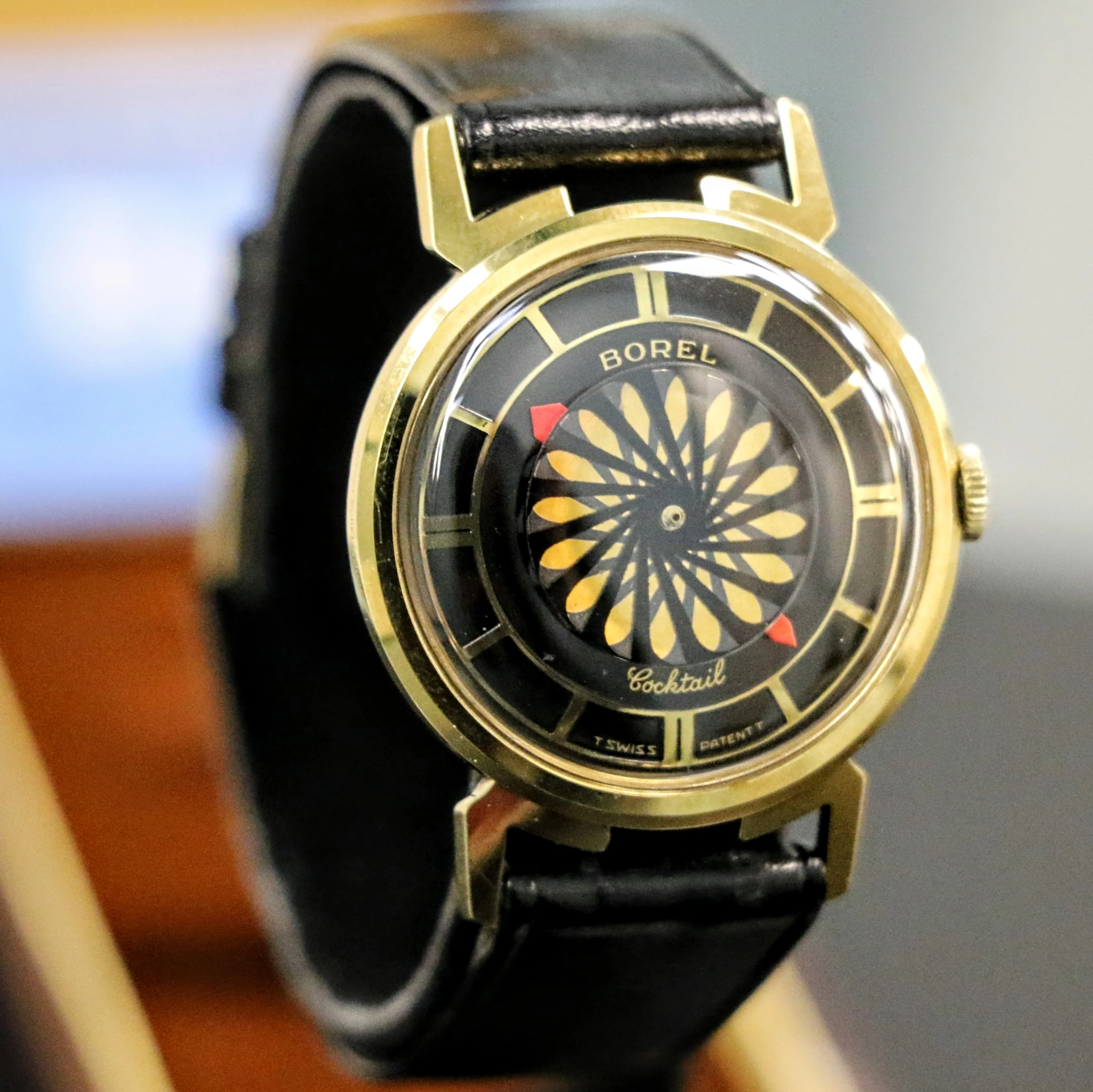1960s ERNEST BOREL Men's Cocktail Watch Kaleidoscope Dial 32mm Swiss Wristwatch - ALL ORIGINAL! - Image 7