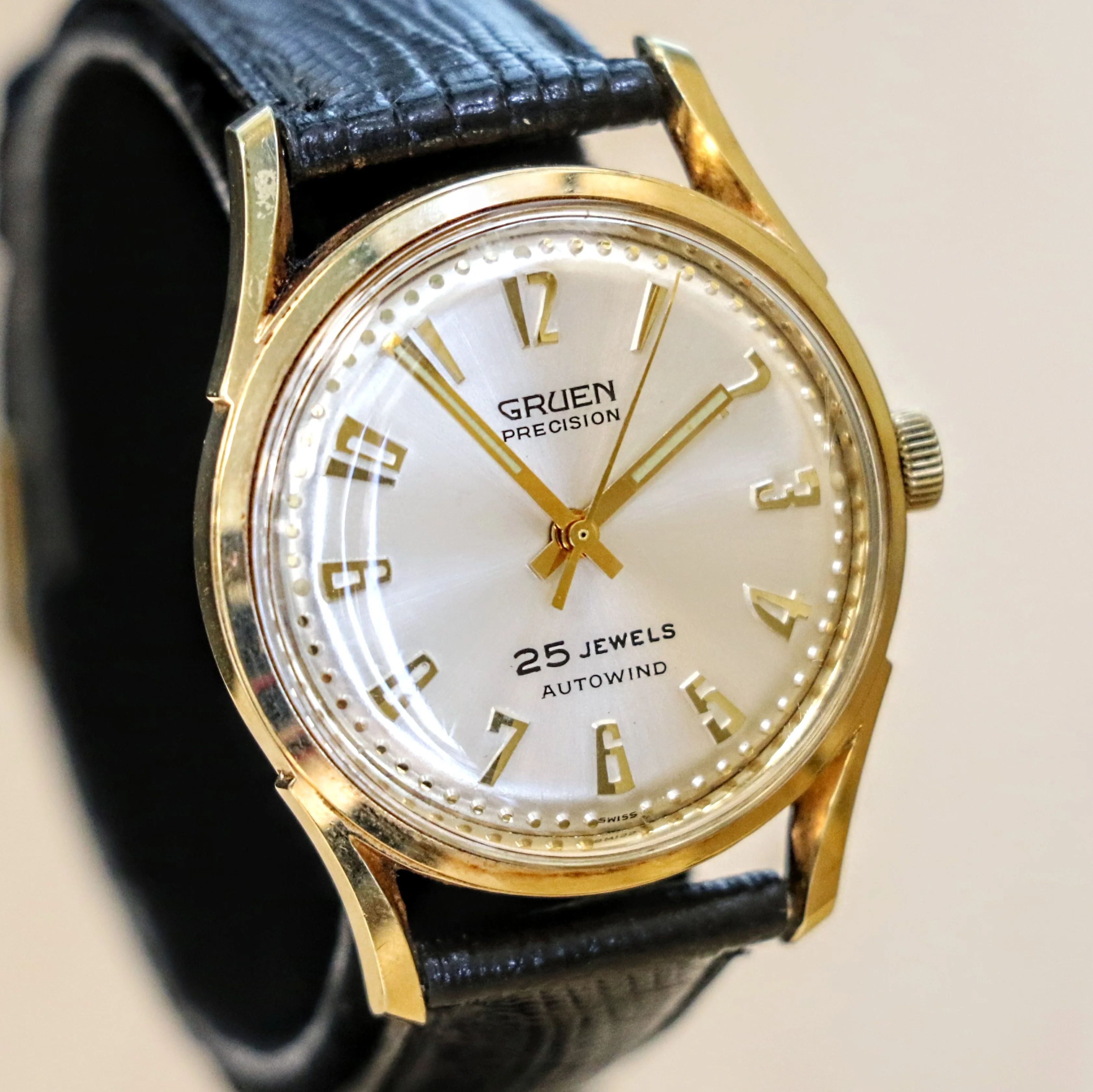 1960s GRUEN Precision Autowind Wristwatch 25 Jewels Cal. 711SS Swiss Made Watch - Image 3