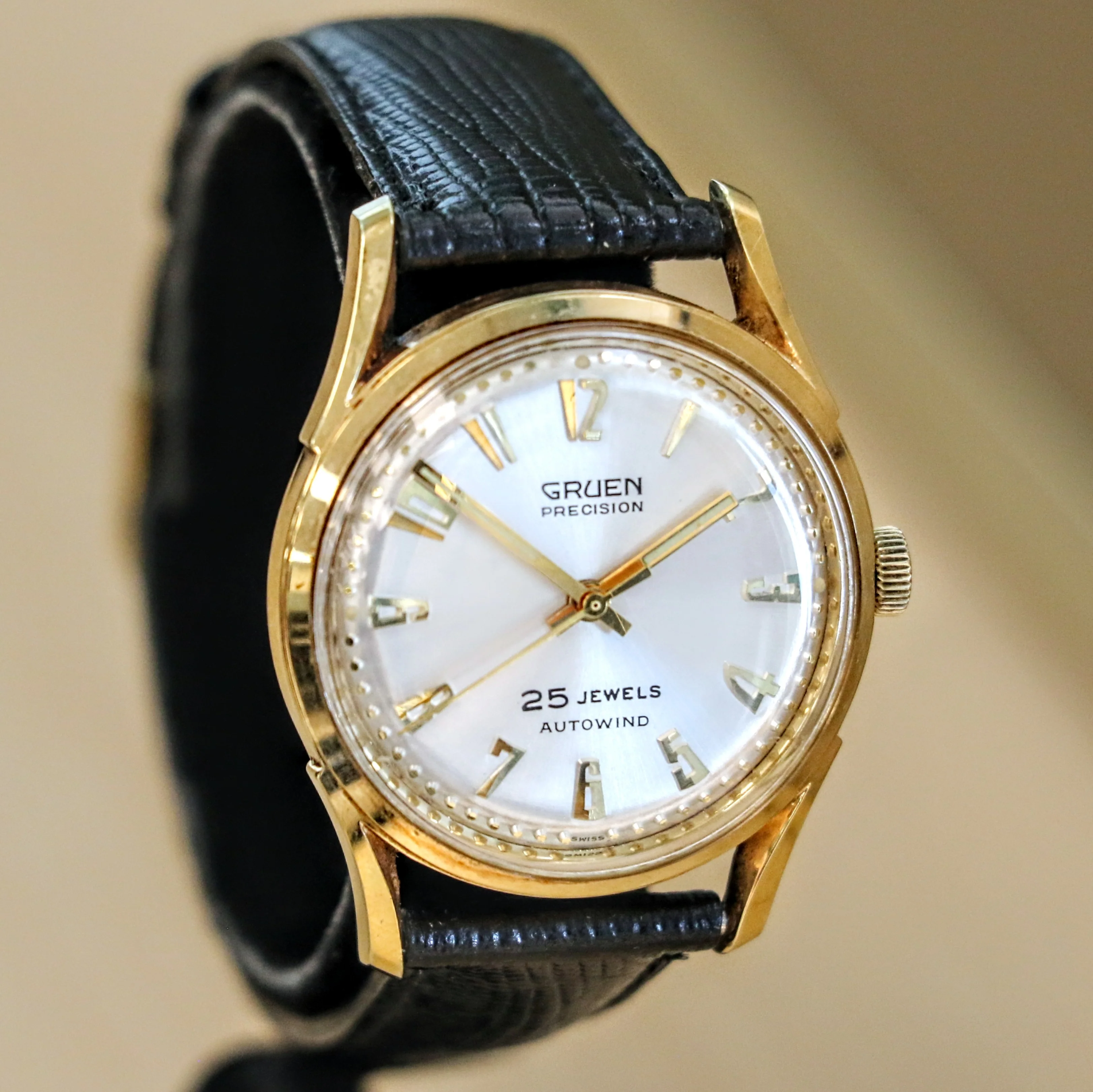 1960s GRUEN Precision Autowind Wristwatch 25 Jewels Cal. 711SS Swiss Made Watch - Image 4