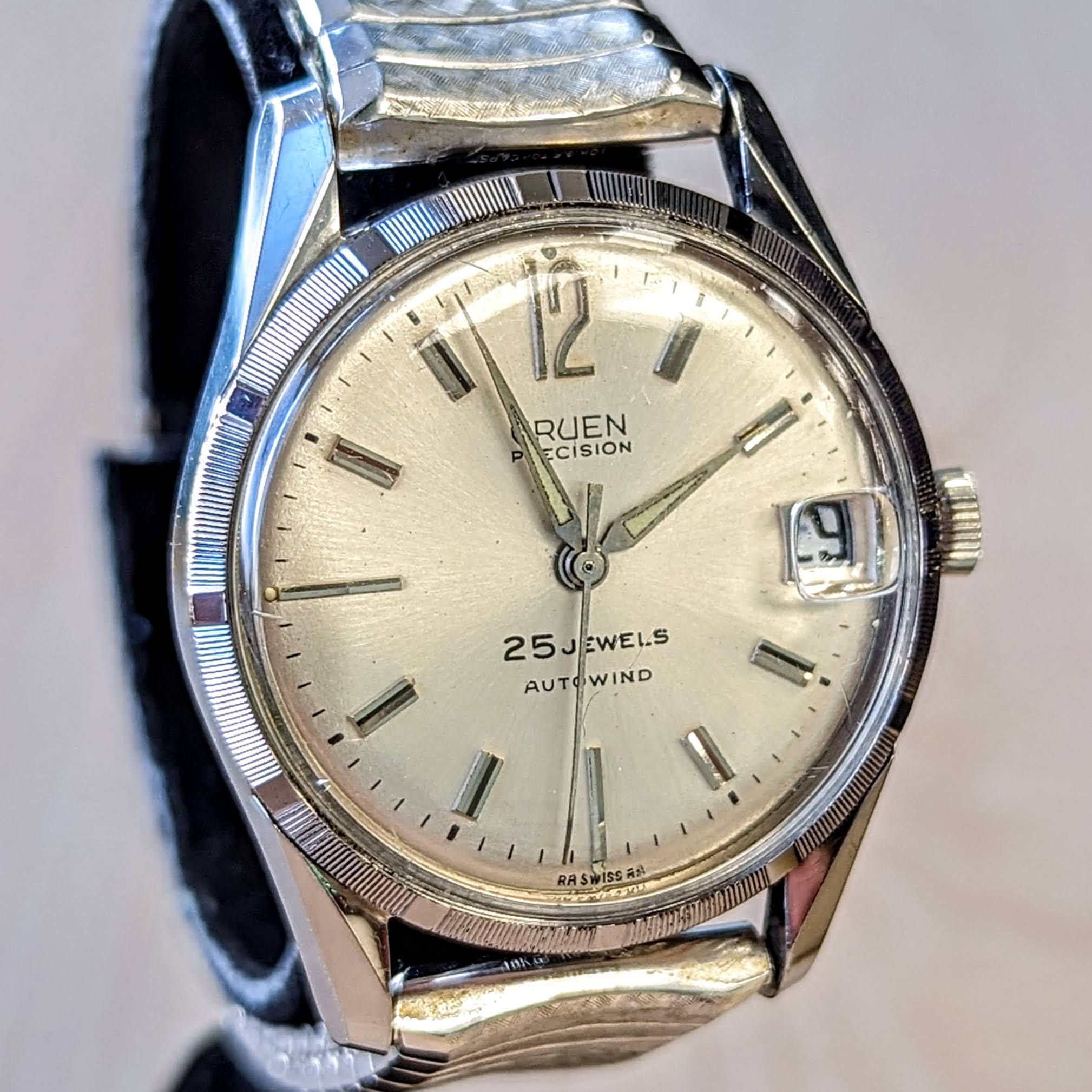 1960's GRUEN Precision Autowind Wristwatch 25 Jewels Cal. 712CA Swiss Made Watch - Image 3