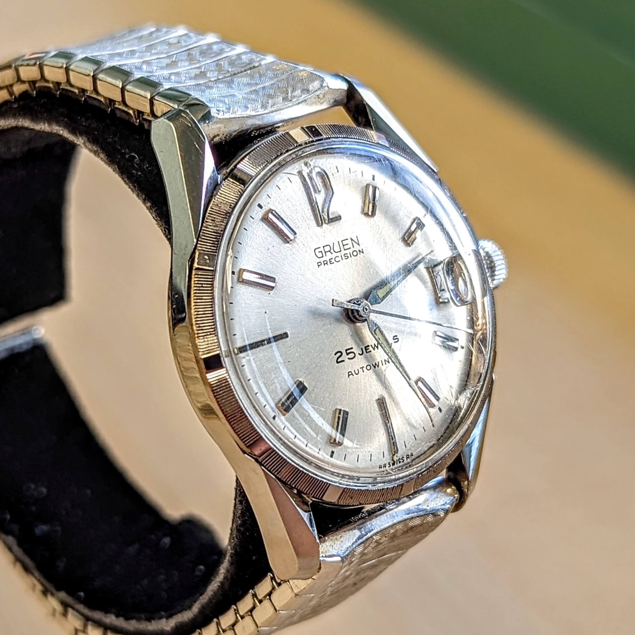 1960's GRUEN Precision Autowind Wristwatch 25 Jewels Cal. 712CA Swiss Made Watch - Image 4