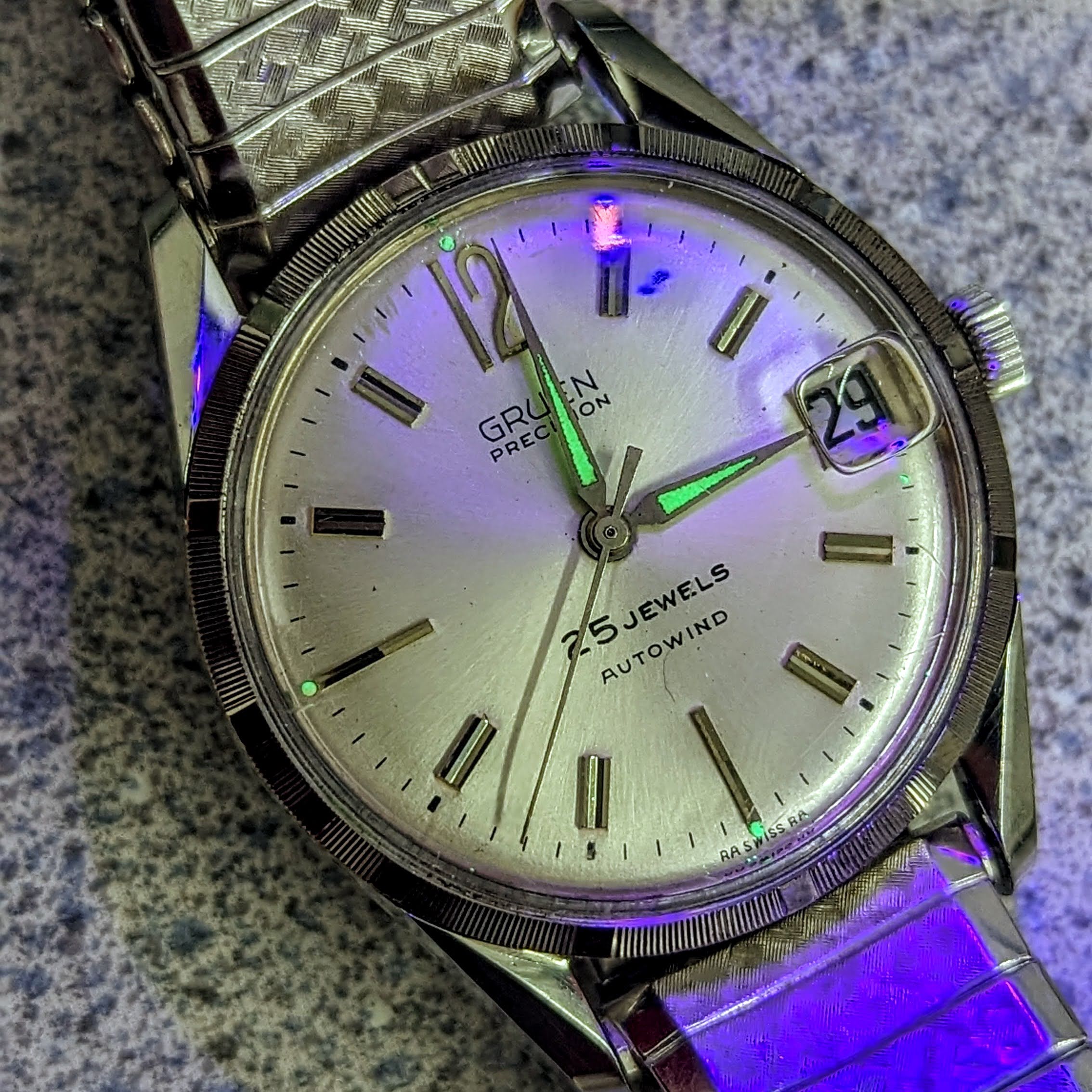 1960's GRUEN Precision Autowind Wristwatch 25 Jewels Cal. 712CA Swiss Made Watch - Image 8