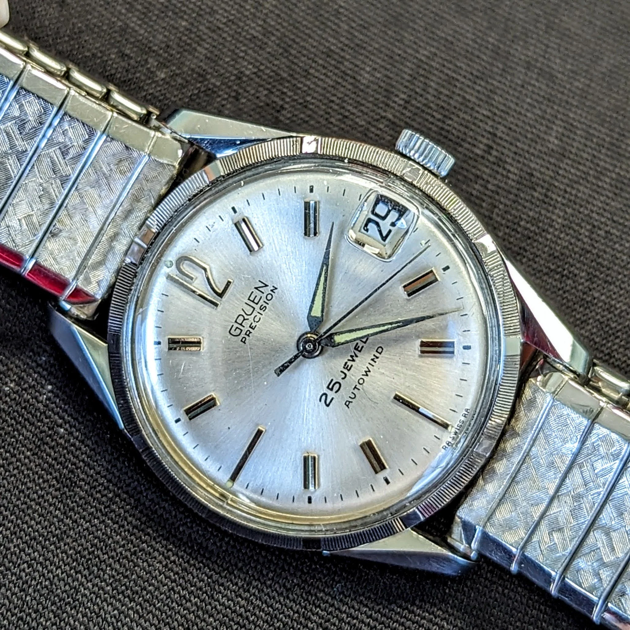 1960's GRUEN Precision Autowind Wristwatch 25 Jewels Cal. 712CA Swiss Made Watch - Image 9