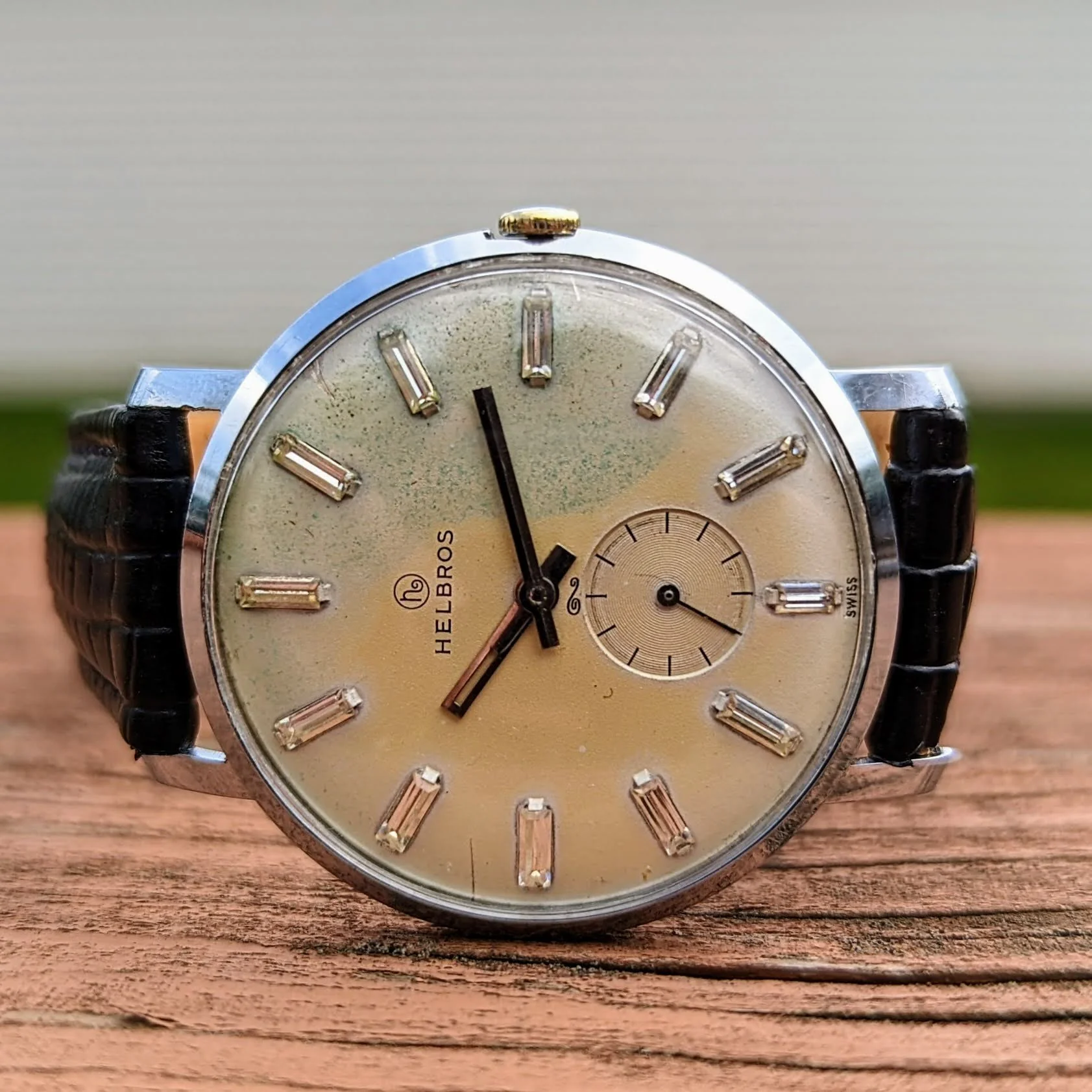 1960's HELBROS Watch 17 Jewels Cal. P 330 Swiss Made - Image 10