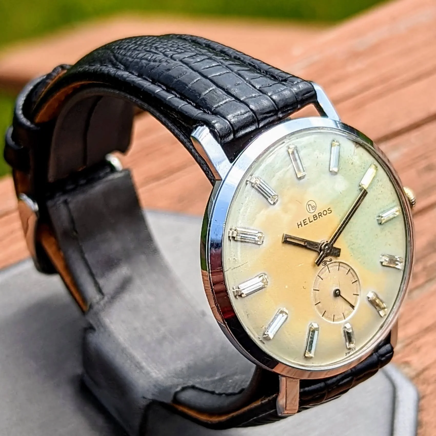 1960's HELBROS Watch 17 Jewels Cal. P 330 Swiss Made - Image 6