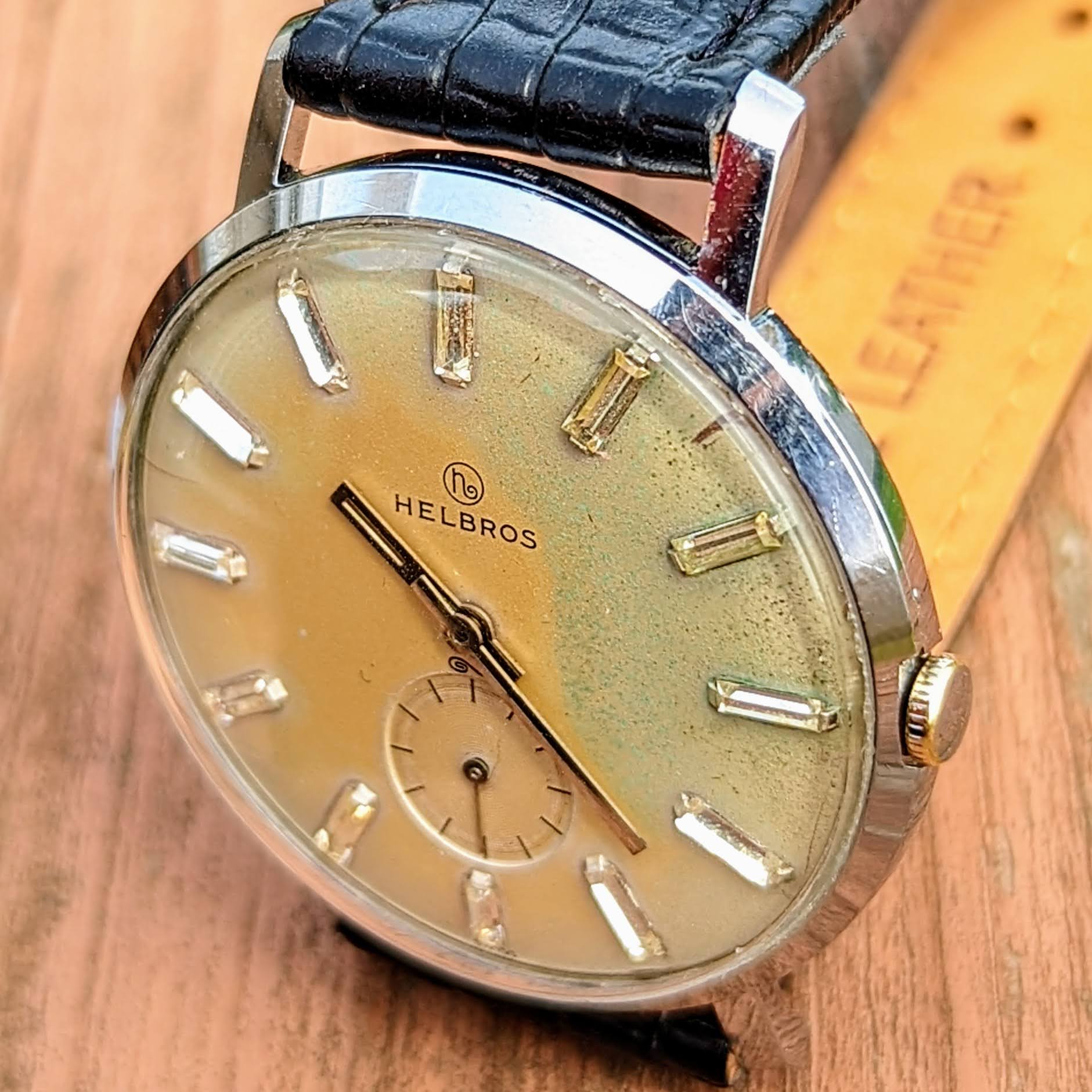 1960's HELBROS Watch 17 Jewels Cal. P 330 Swiss Made - Image 8