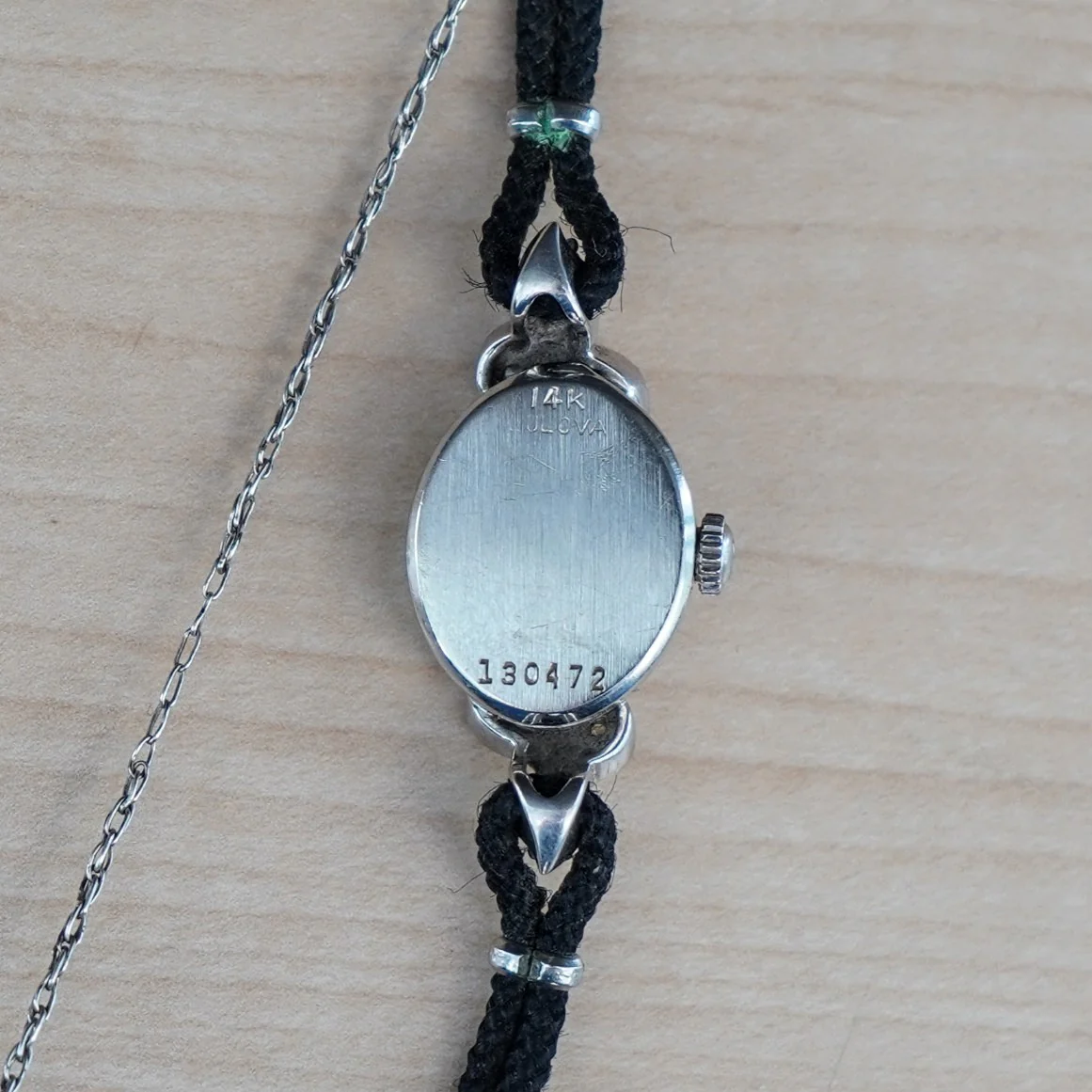 1961 BULOVA Ladies 14K White Gold & Diamonds Cocktail Watch 23 Jewels - ALL Original - Image 12
