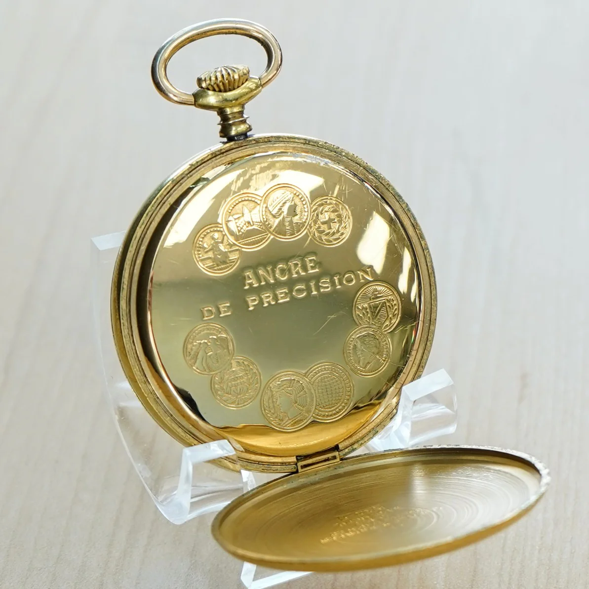 1964 CARAVELLE by Bulova Pocket Watch Hunter Case 17 Jewels Cal. 160A Swiss Made - Image 11