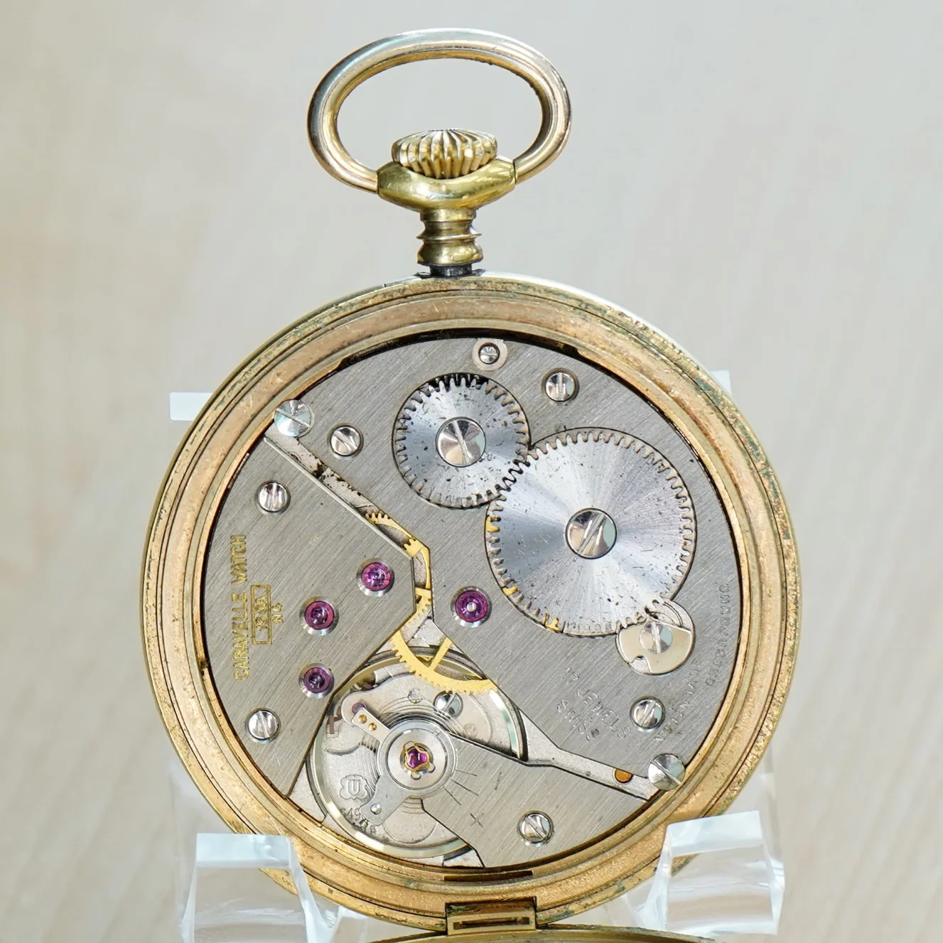 1964 CARAVELLE by Bulova Pocket Watch Hunter Case 17 Jewels Cal. 160A Swiss Made - Image 14