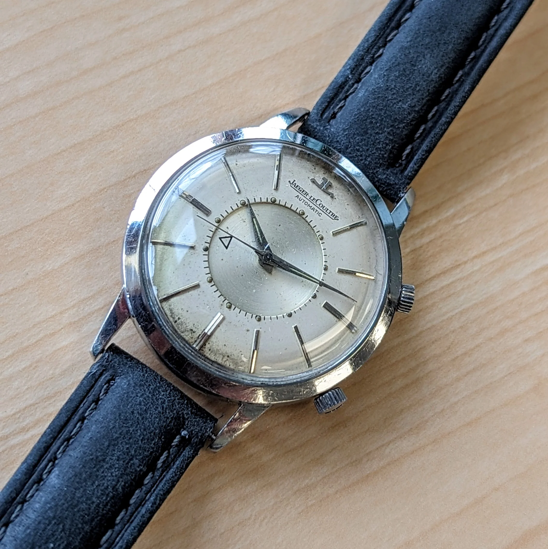 1964 Jaeger-LeCoultre Memovox Bumper Automatic Watch Jumbo Case 37mm Cal. K815 Wrist Alarm ALL S.S. Wristwatch - Image 13