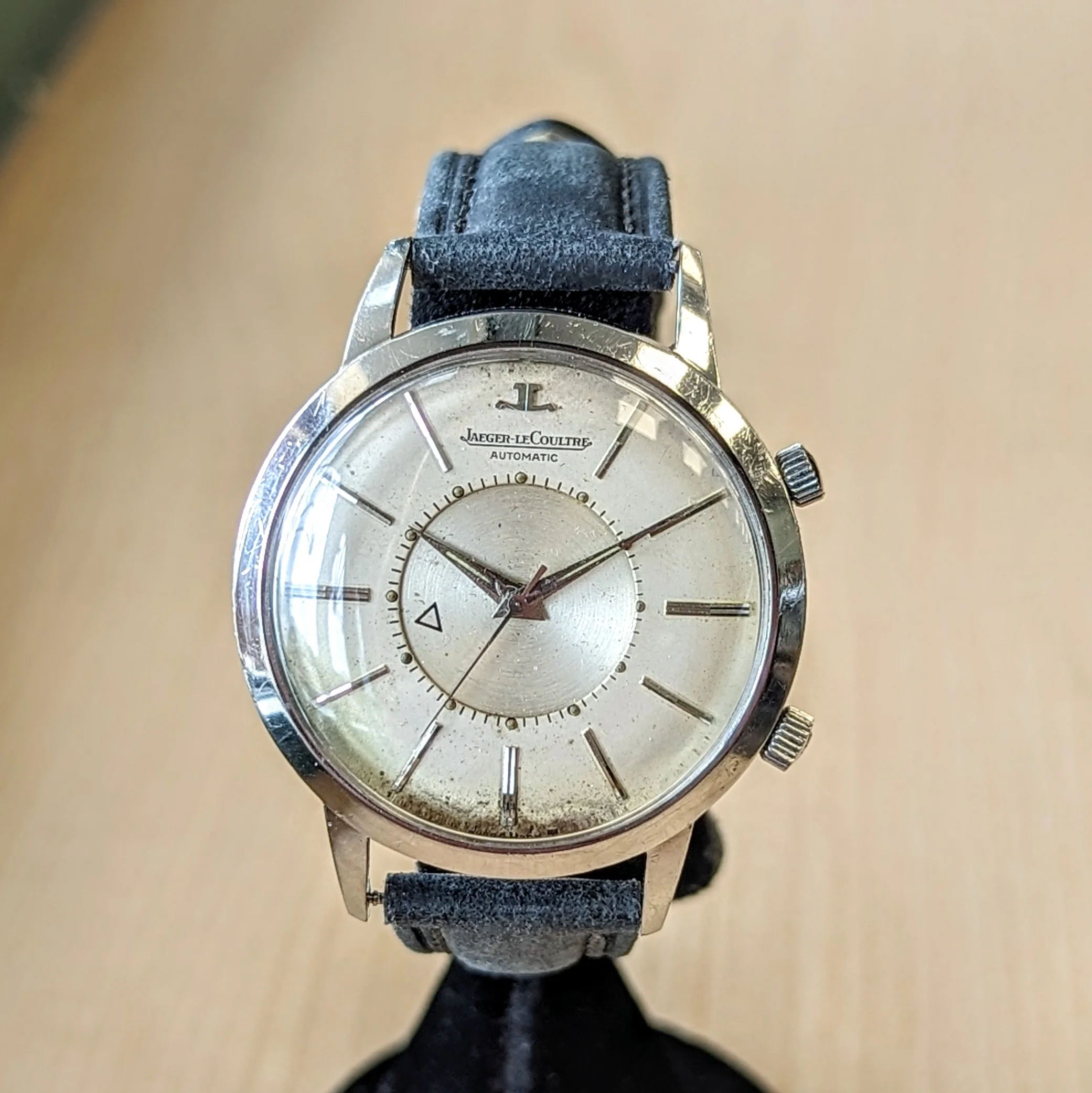 1964 Jaeger-LeCoultre Memovox Bumper Automatic Watch Jumbo Case 37mm Cal. K815 Wrist Alarm ALL S.S. Wristwatch - Image 6