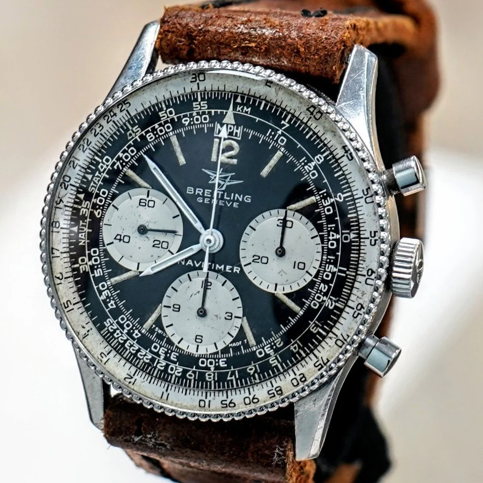 1965 BREITLING Navitimer 806 Chronograph Transitional Watch 17 Jewels Venus 178 Wristwatch - Image 3