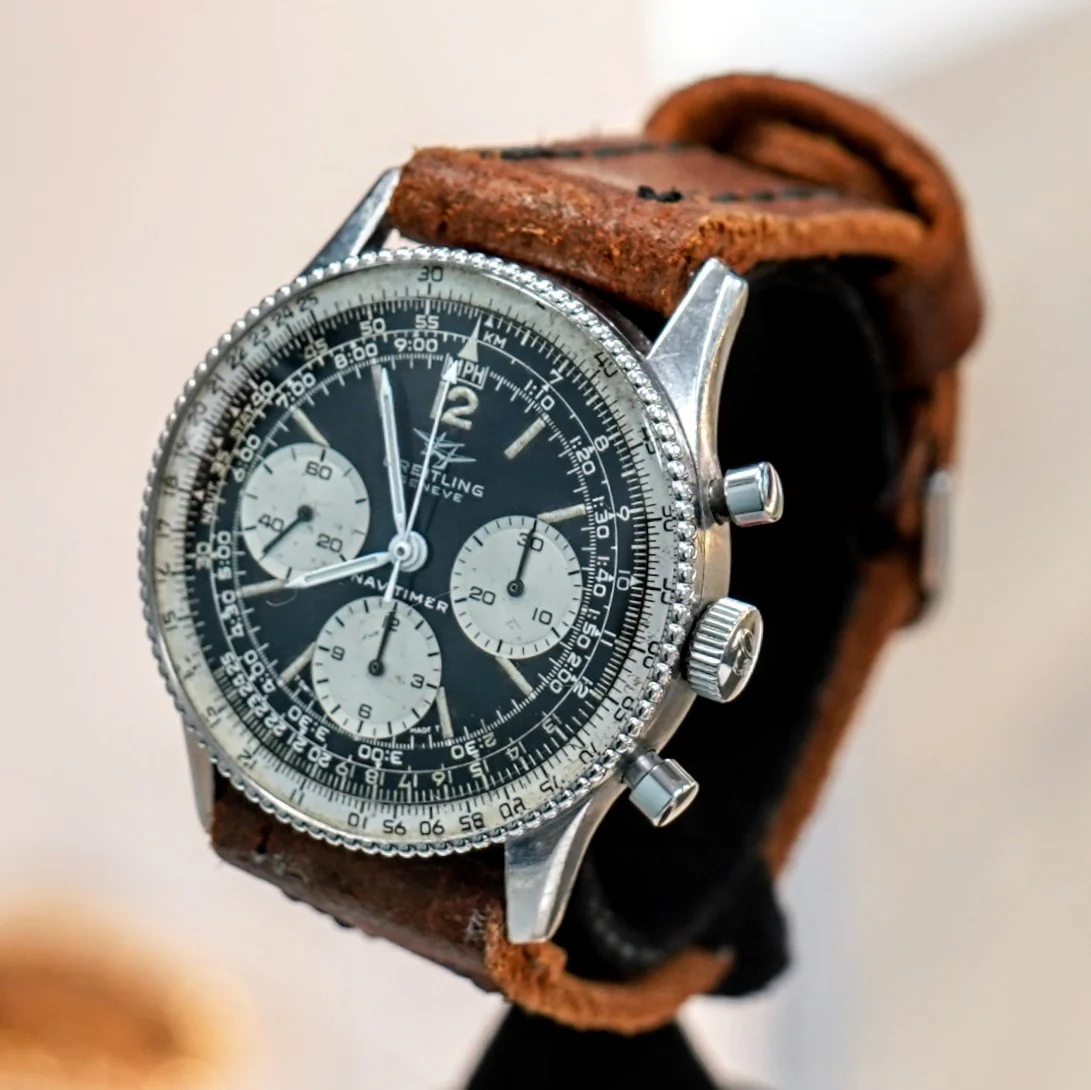 1965 BREITLING Navitimer 806 Chronograph Transitional Watch 17 Jewels Venus 178 Wristwatch - Image 4