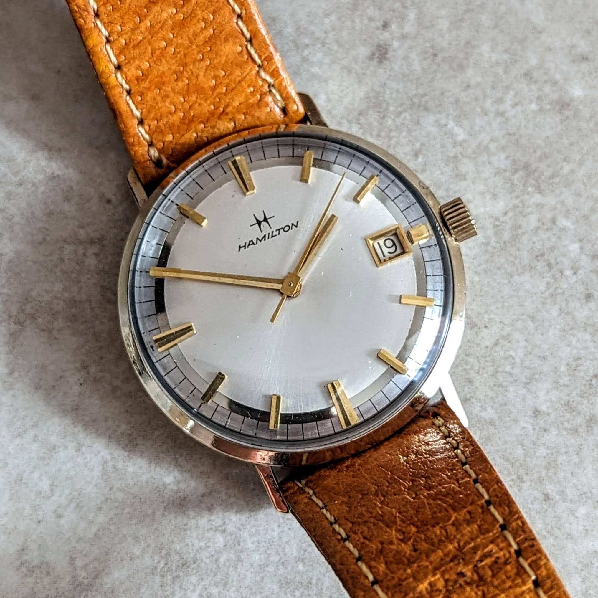 1966 HAMILTON Dateline S-675 Calendar Watch Cal. 62 (ETA 2406) Swiss Vintage Wristwatch - Image 2