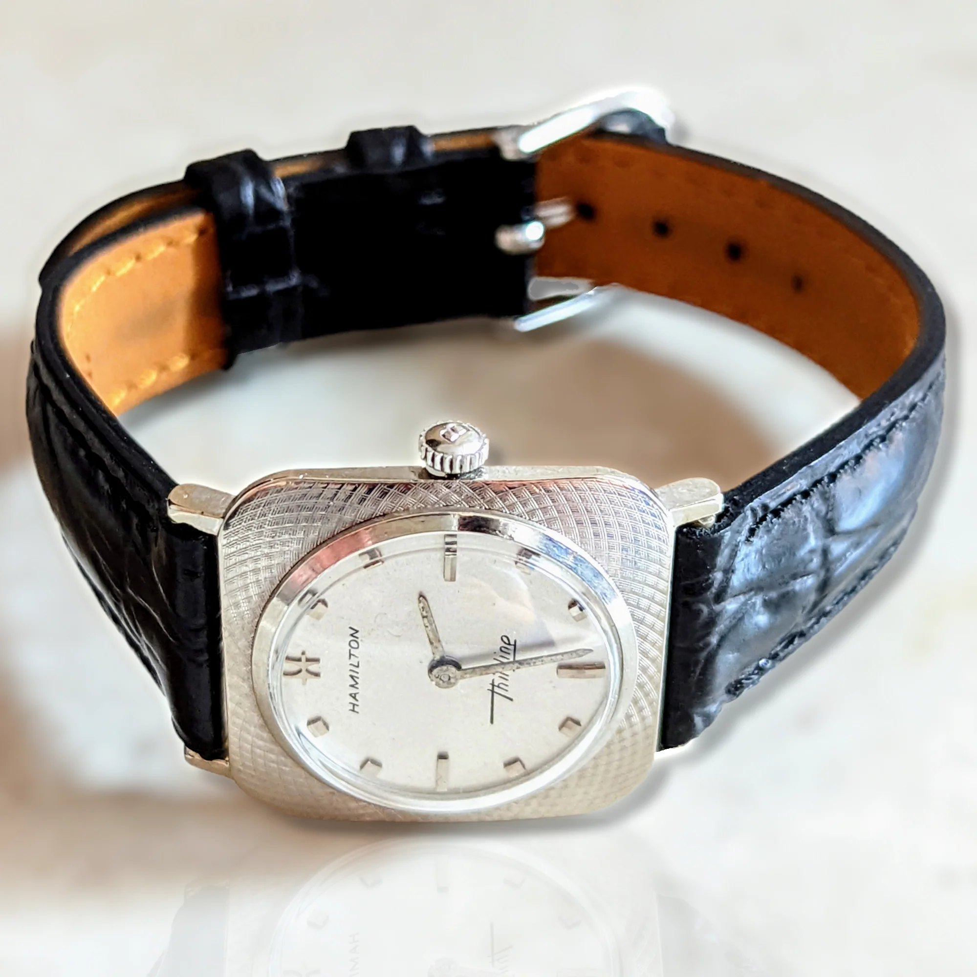 1966 HAMILTON Thinline 2019 Watch 14K GOLD Swiss Made - Image 13