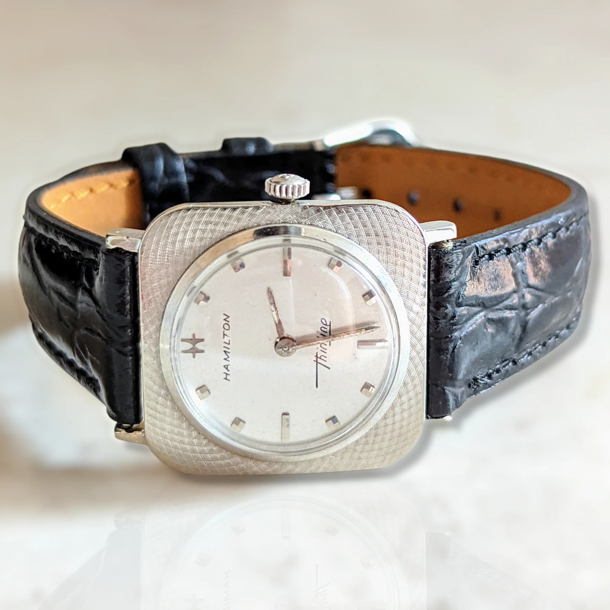 1966 HAMILTON Thinline 2019 Watch 14K GOLD Swiss Made - Image 14