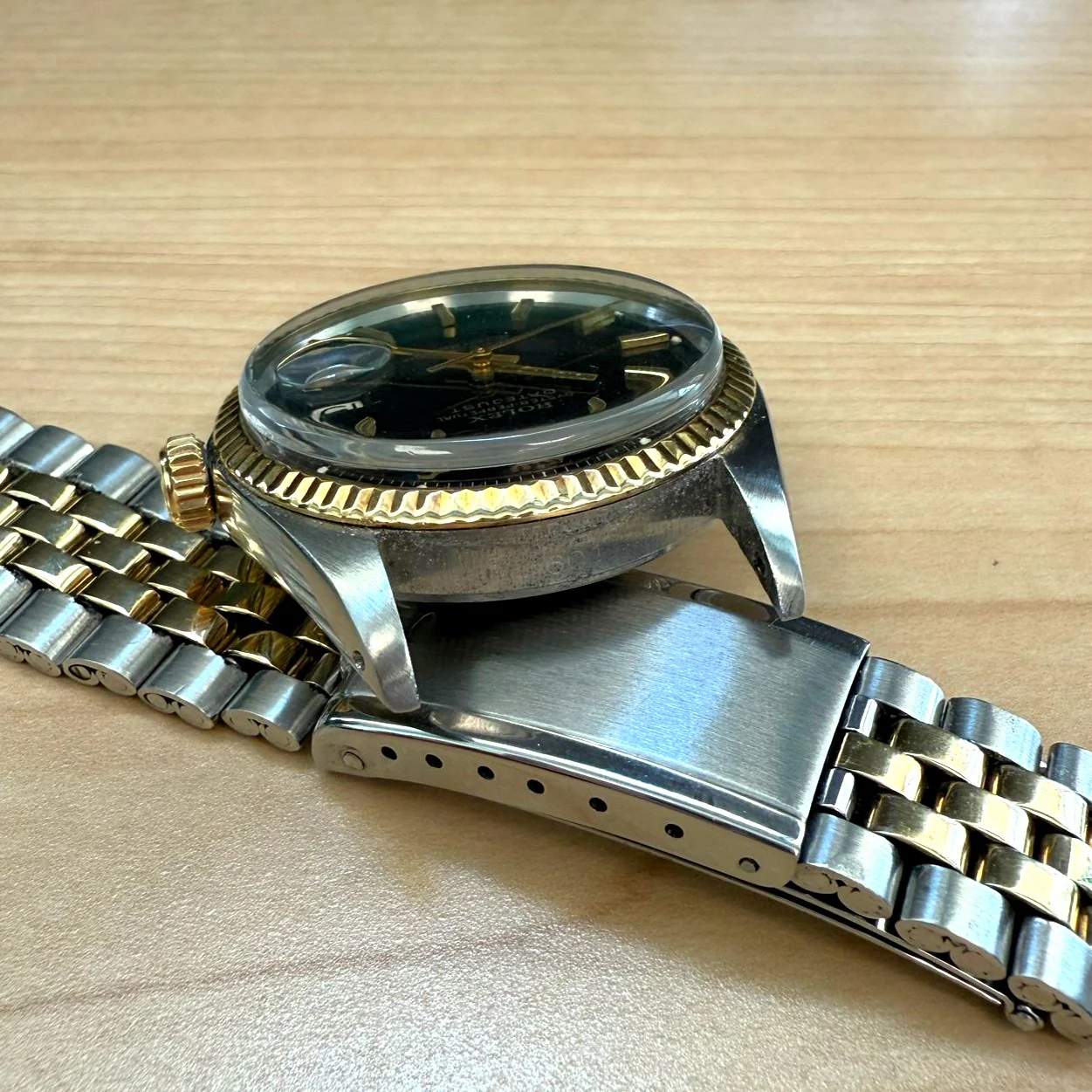 1966 Rolex Datejust 1601 36mm Black Dial Two-Tone Case and Bracelet - Image 14