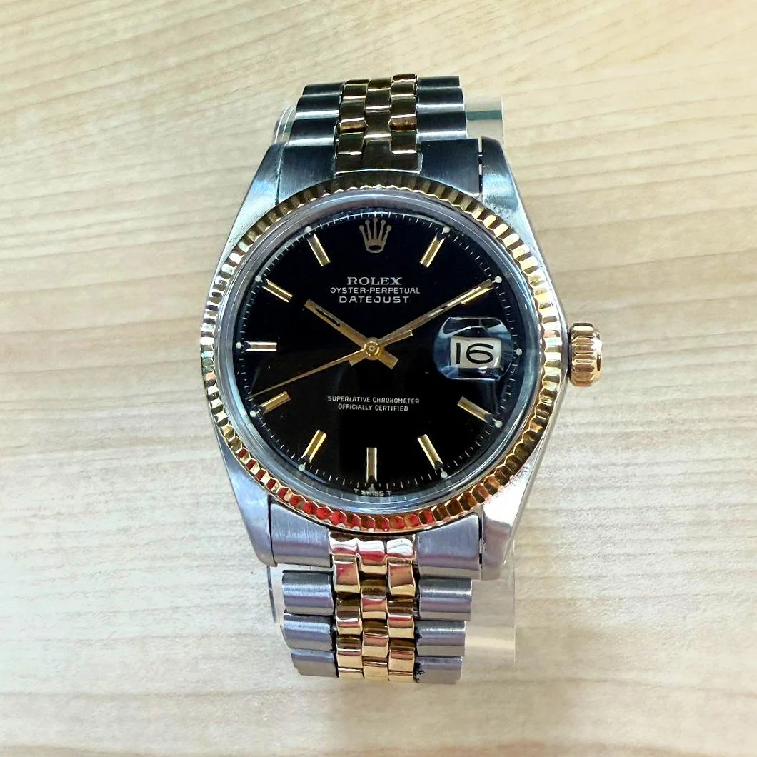 1966 Rolex Datejust 1601 36mm Black Dial Two-Tone Case and Bracelet - Image 5