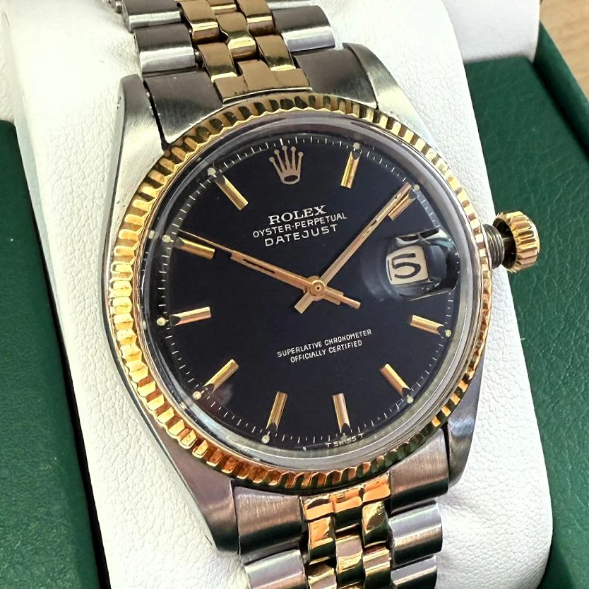 1966 Rolex Datejust 1601 36mm Black Dial Two-Tone Case and Bracelet - Image 7