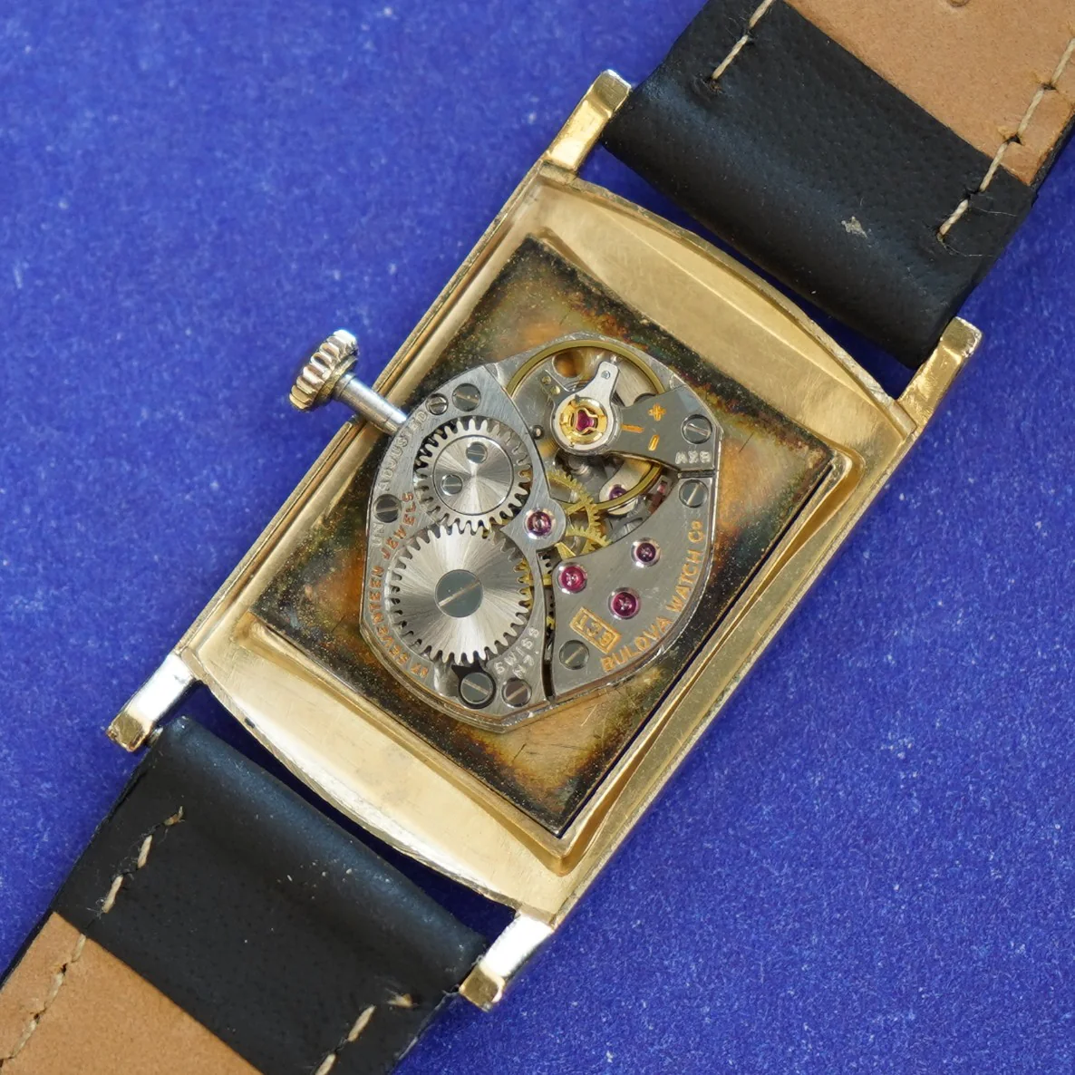 1967 BULOVA Banker "GG" Watch 17 Jewels Cal. 6CT Tank Case Swiss Made Wristwatch - Image 11
