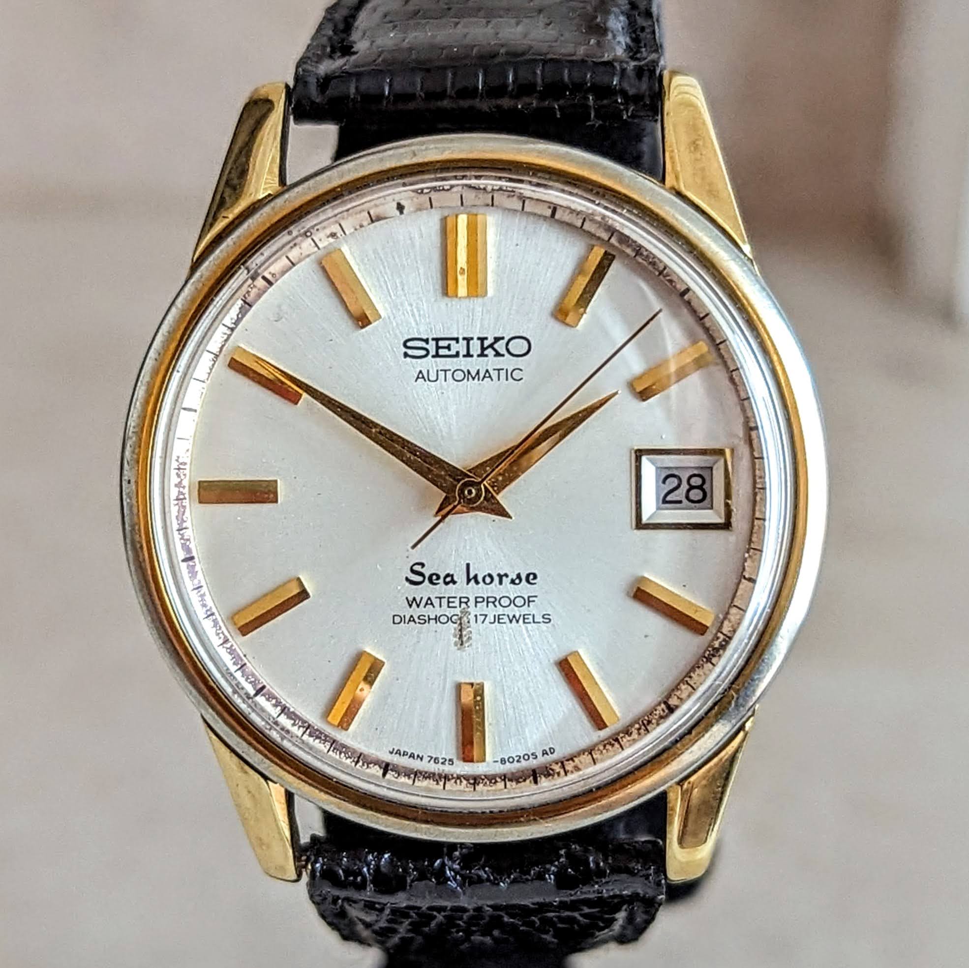 1967 SEIKO Sea Horse Automatic Watch 17 Jewels 7625-8021 Date Indicator Wristwatch - Image 2
