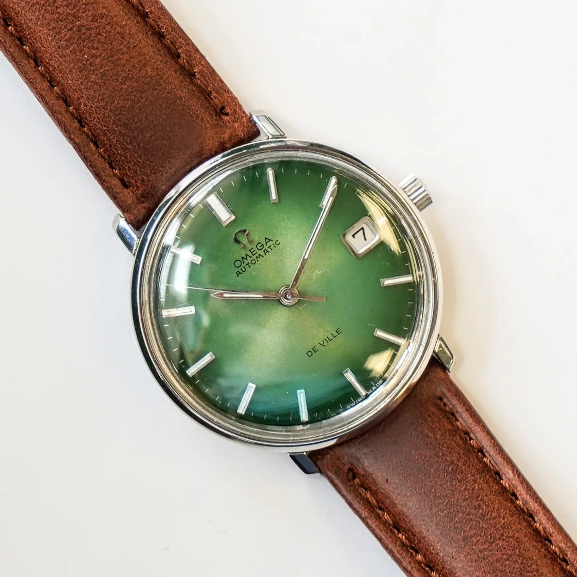 1968 OMEGA De Ville Automatic Watch Ref. 166.0033 Cal. 565 Green Dial Wristwatch - In Box! - Image 12