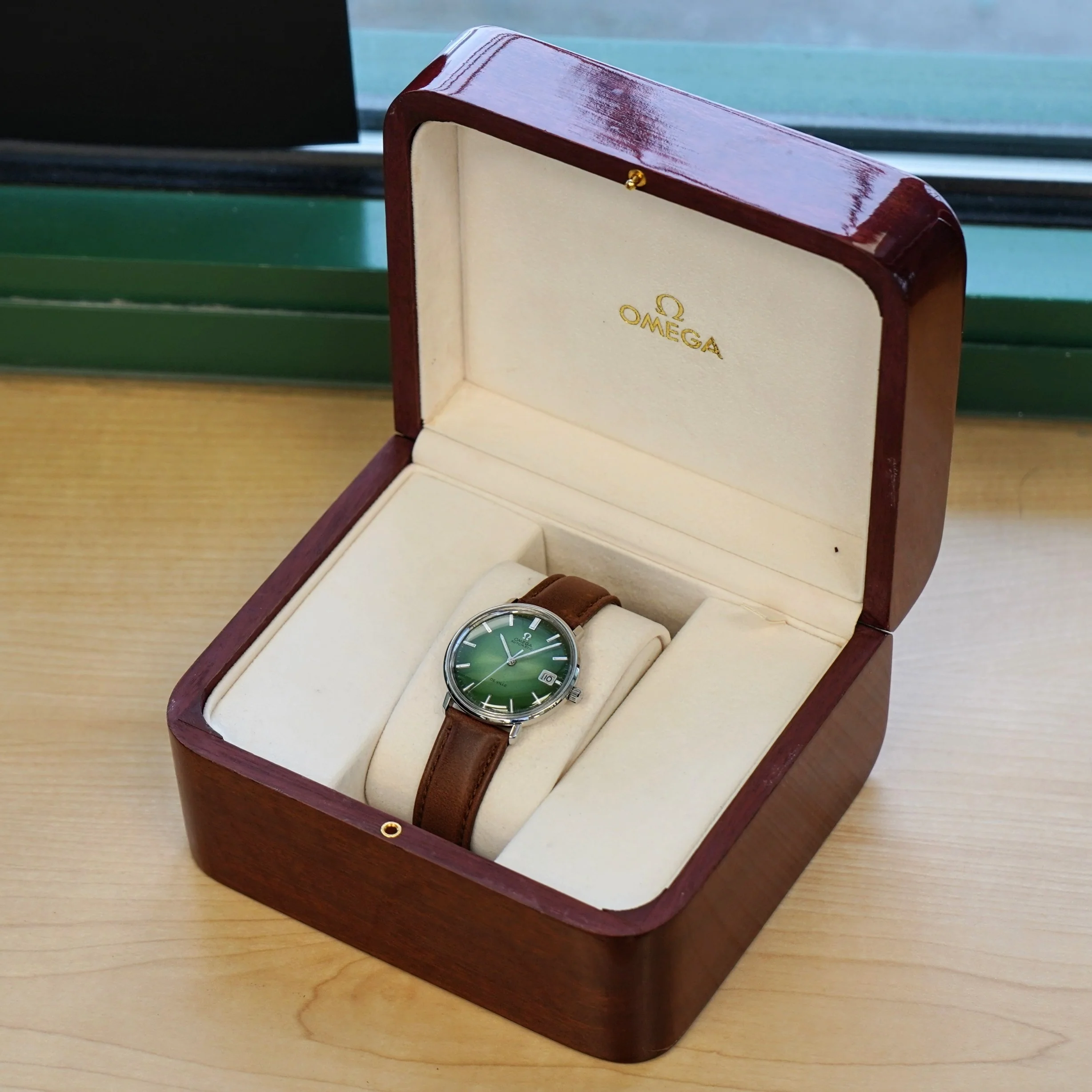 1968 OMEGA De Ville Automatic Watch Ref. 166.0033 Cal. 565 Green Dial Wristwatch - In Box! - Image 16