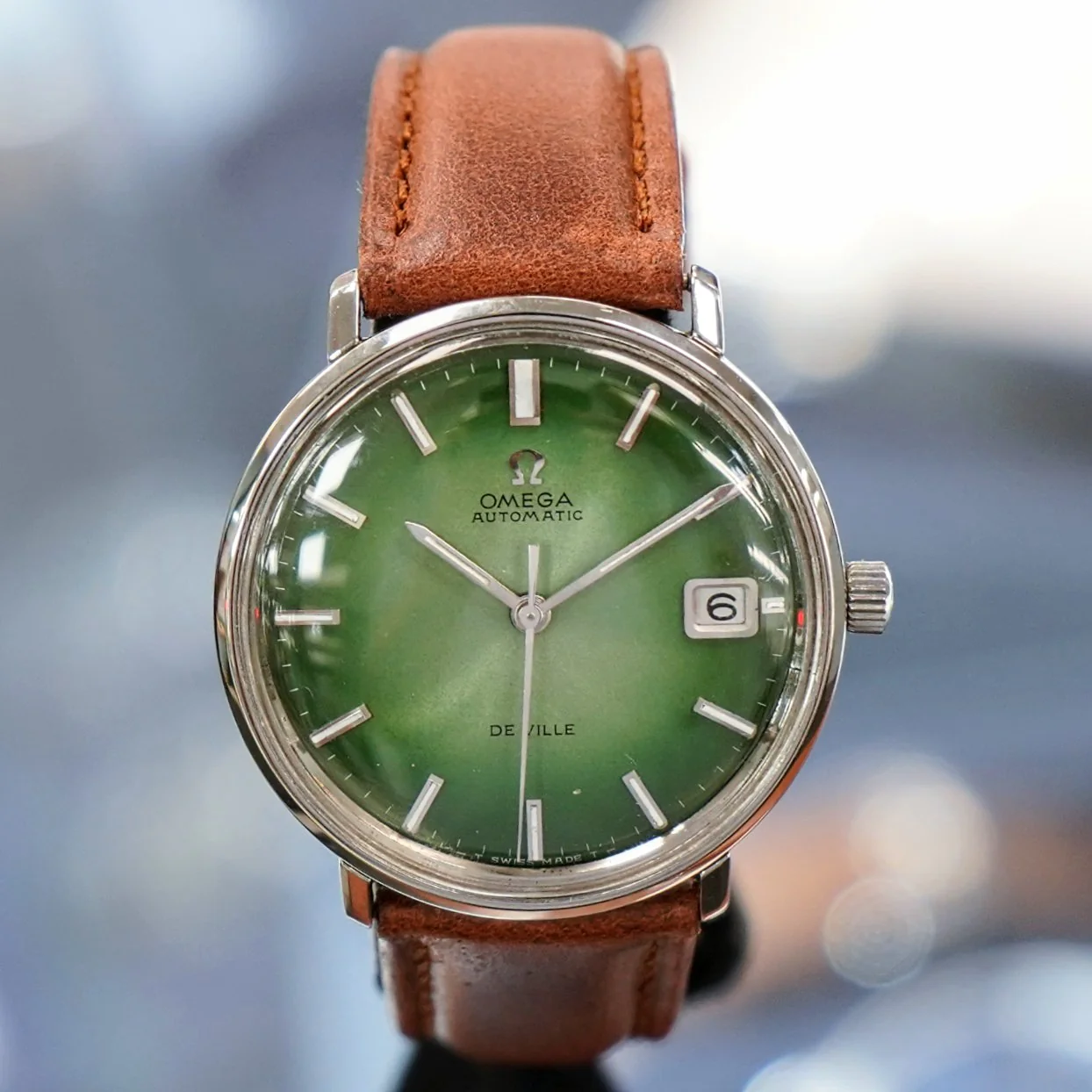 1968 OMEGA De Ville Automatic Watch Ref. 166.0033 Cal. 565 Green Dial Wristwatch - In Box! - Image 3