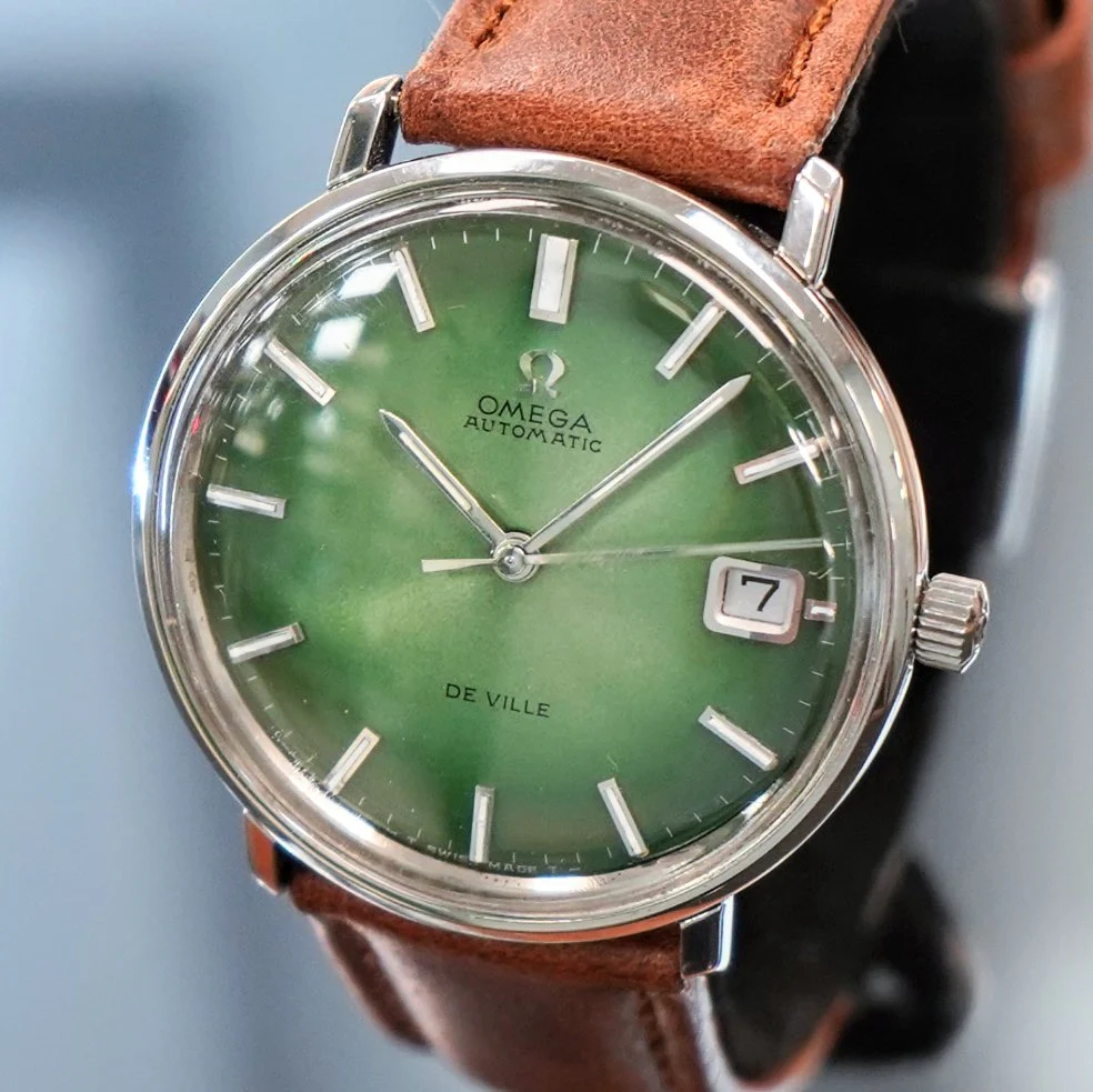 1968 OMEGA De Ville Automatic Watch Ref. 166.0033 Cal. 565 Green Dial Wristwatch - In Box! - Image 6