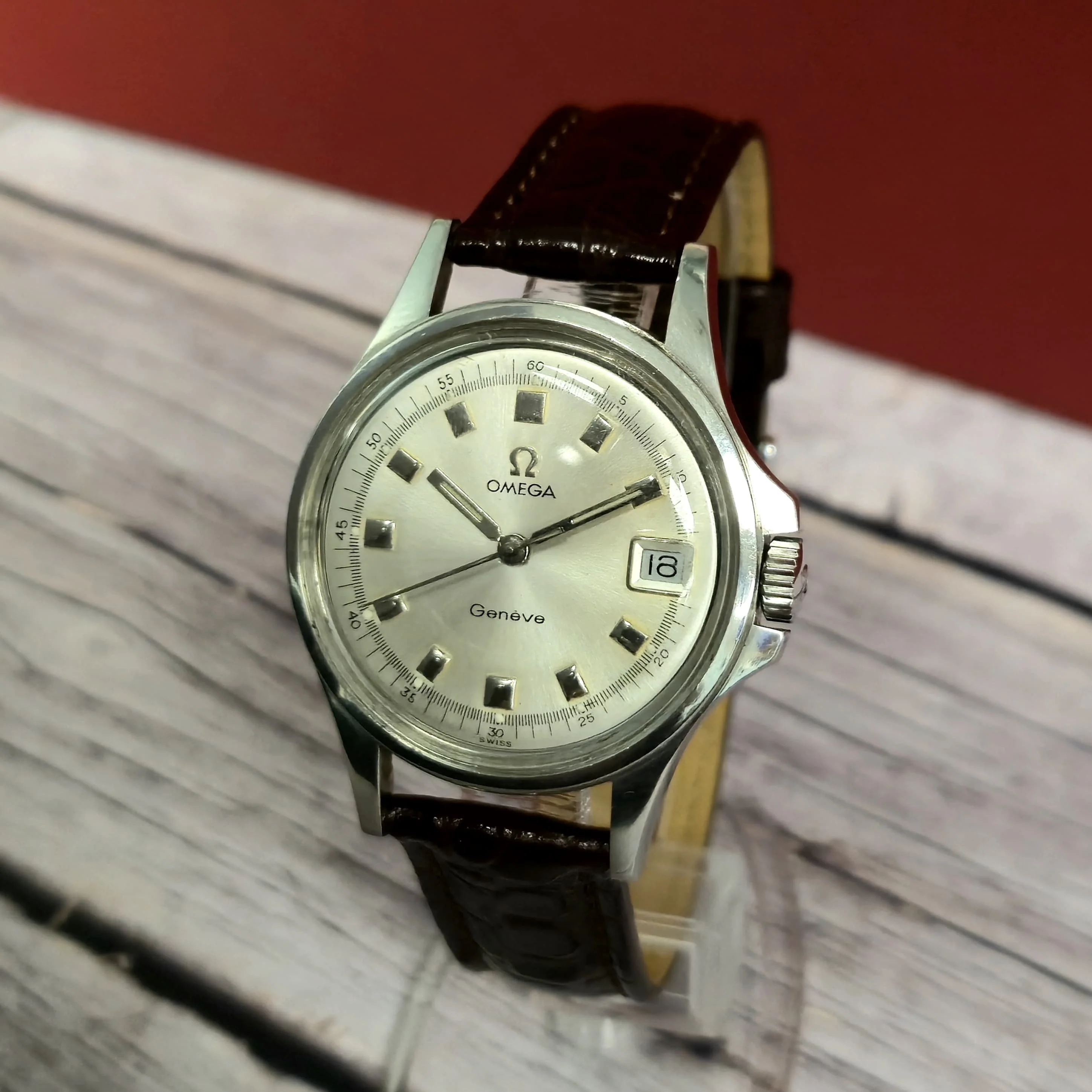 1968 Omega Geneve Watch 136.015 Cal. 613 Date 35mm S.S. Wristwatch - Image 2