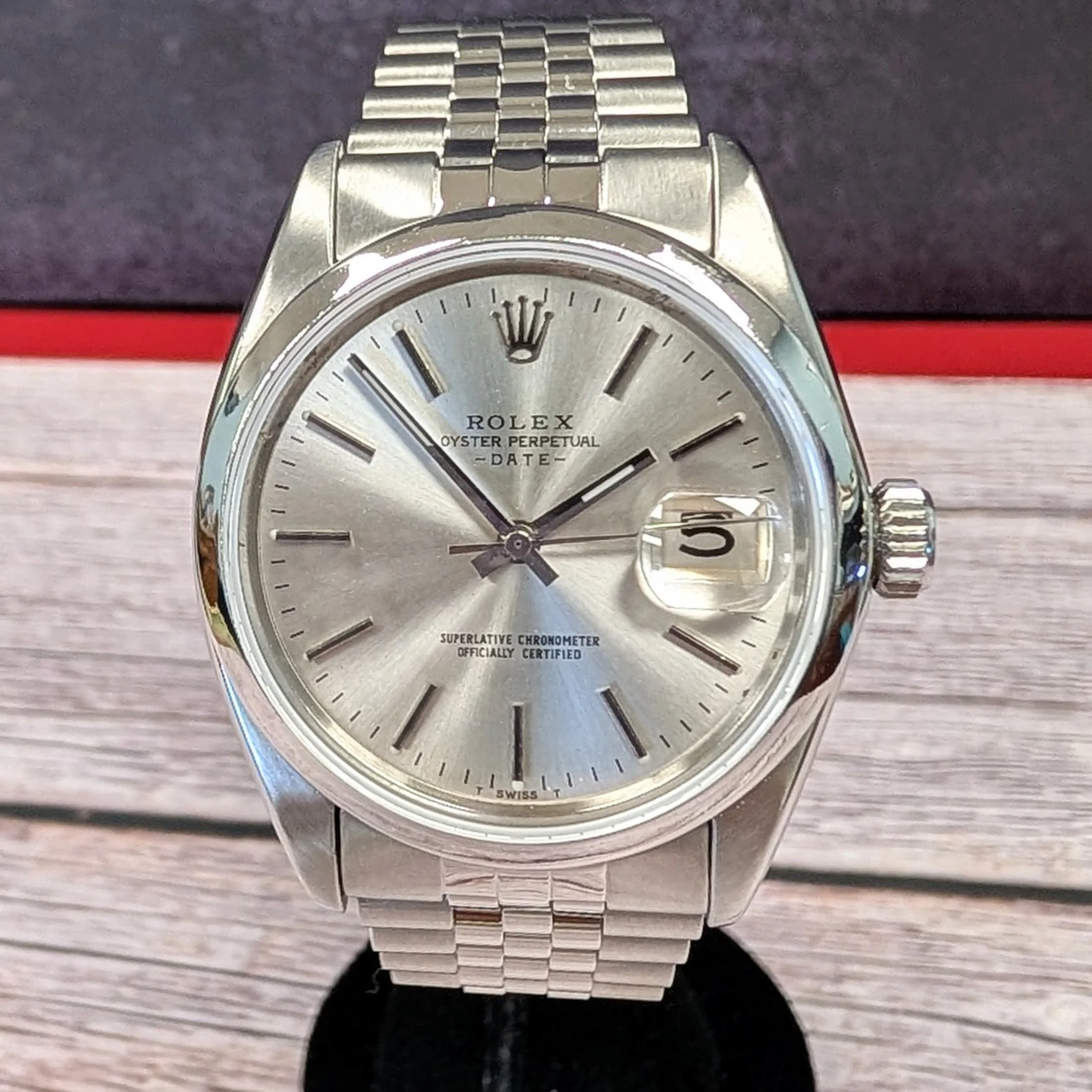 1968 Rolex Date Watch 1500 34mm 26 Jewels Cal. 1570 Wristwatch ALL S.S.