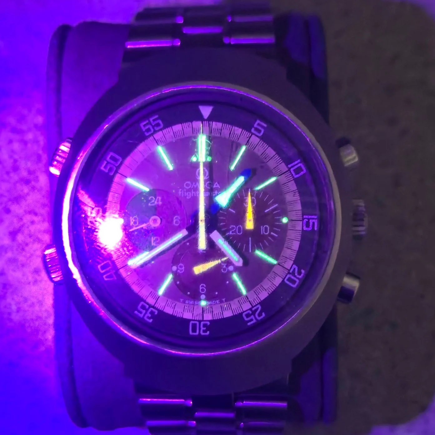 1969 Omega Flightmaster Chronograph Watch 143.013 Cal. 910 17 Jewels  43mm - ALL S.S. Original Bracelet - Image 8