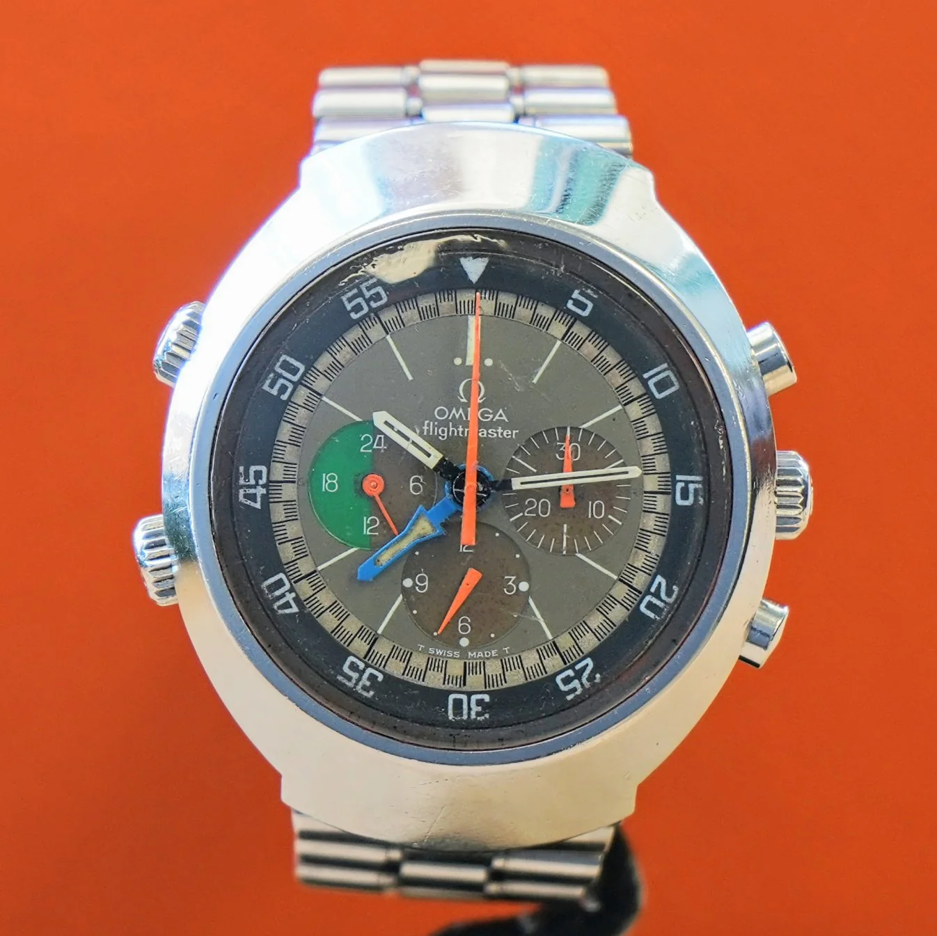1969 OMEGA Flightmaster Watch 145.013 Cal. 910 Original Bracelet Chronograph Pilots Wristwatch - Image 2