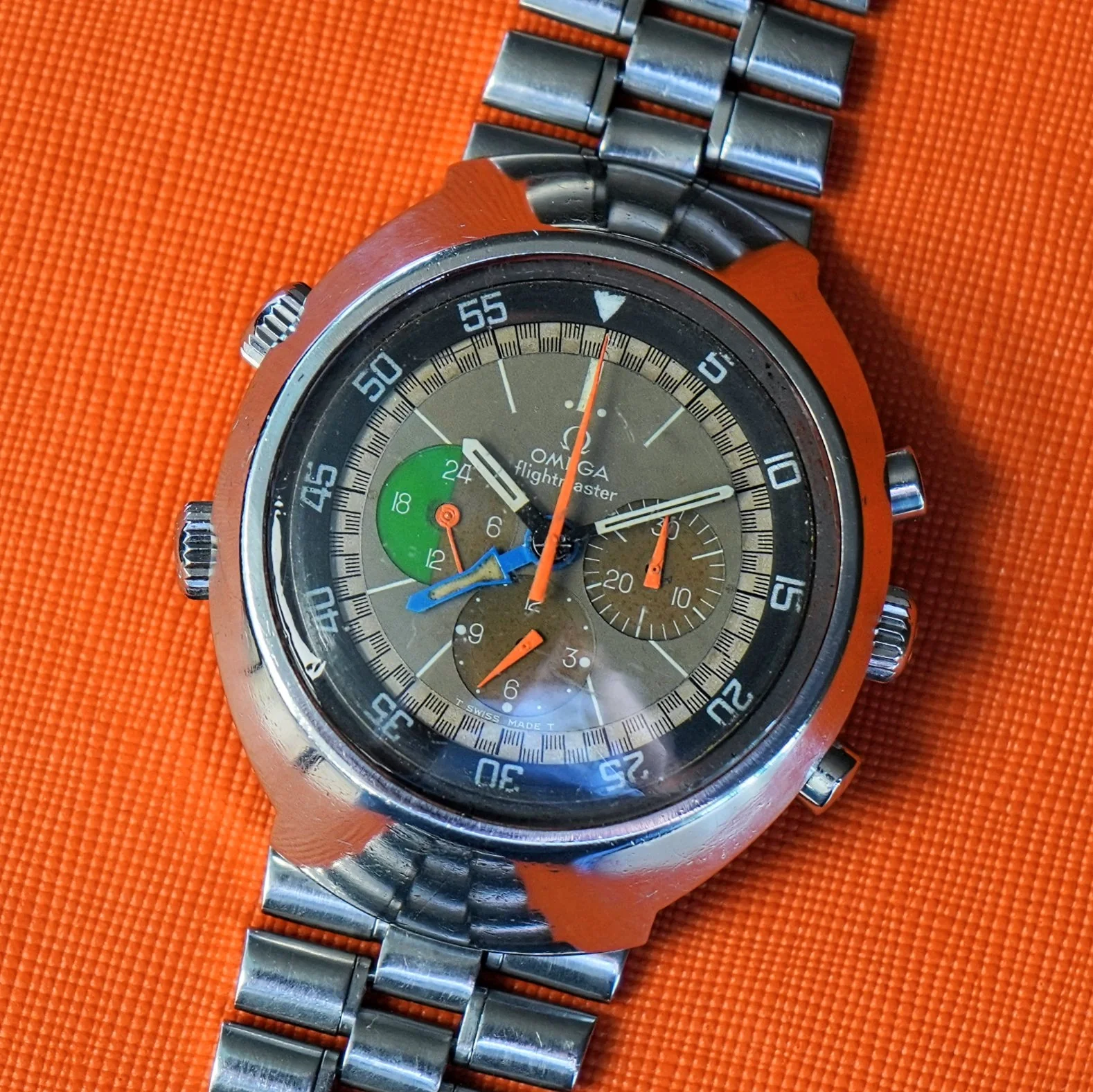 1969 OMEGA Flightmaster Watch 145.013 Cal. 910 Original Bracelet Chronograph Pilots Wristwatch - Image 7