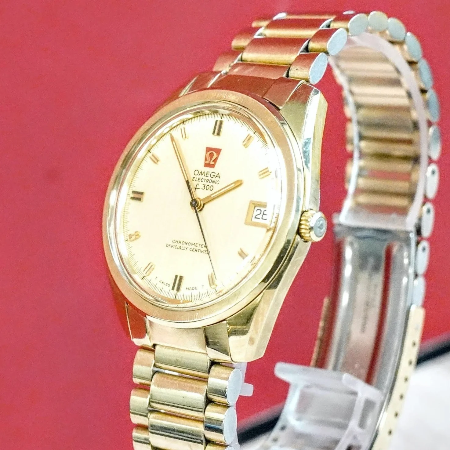 1970 Omega Electronic f300Hz Chronometer Watch CD 198.001 Date Tunning Fork 1250 - Image 4