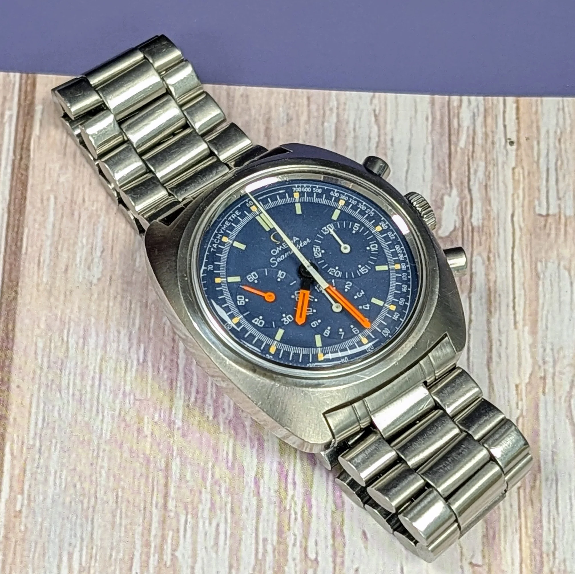 1970 Omega Seamaster Chronograph Watch 145.029 Cal. 861 Wristwatch ALL S.S. - Image 8