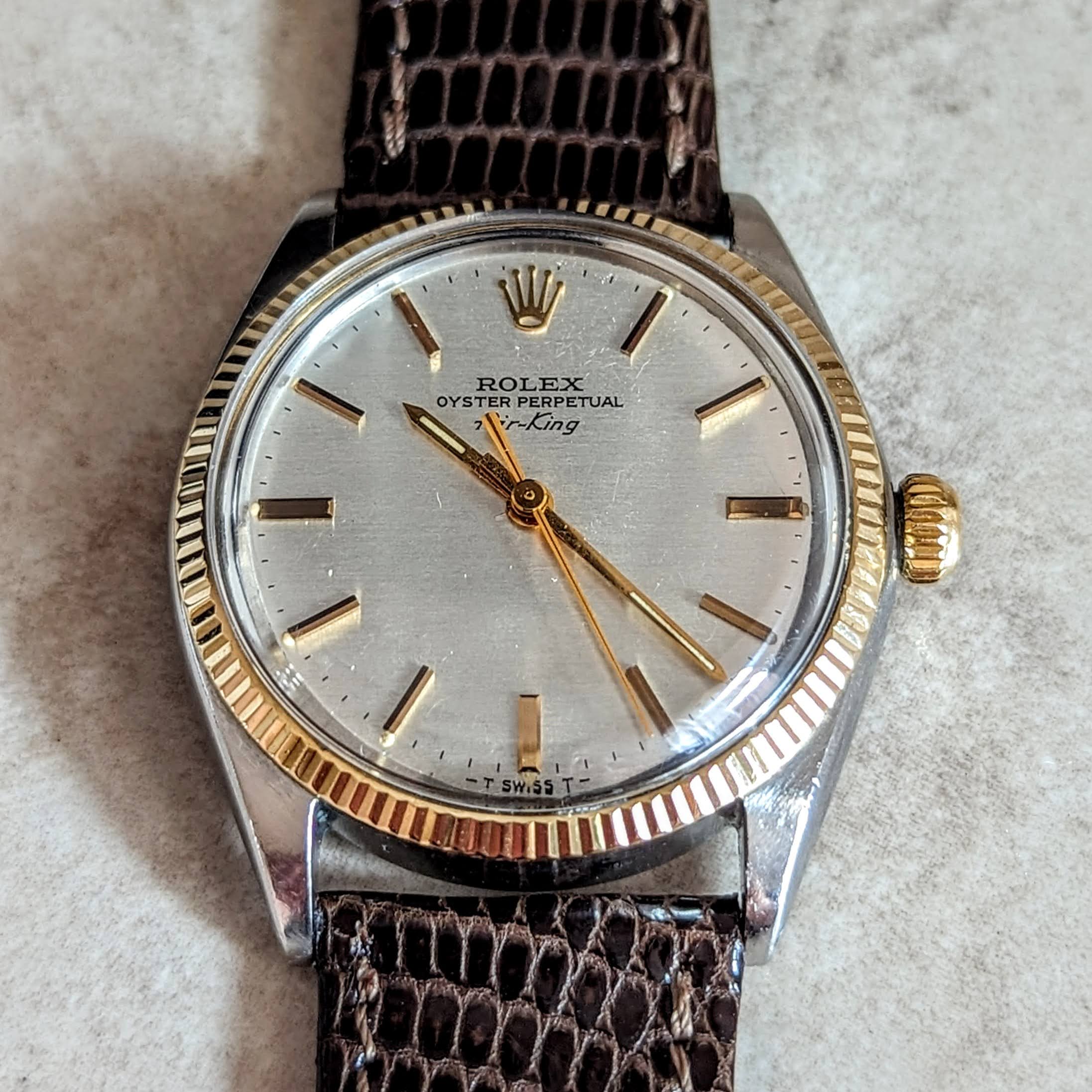 1970 ROLEX Oyster Perpetual AIR-KING Watch Ref. 5501 Cal. 1520 Vintage Automatic Wristwatch - Image 12