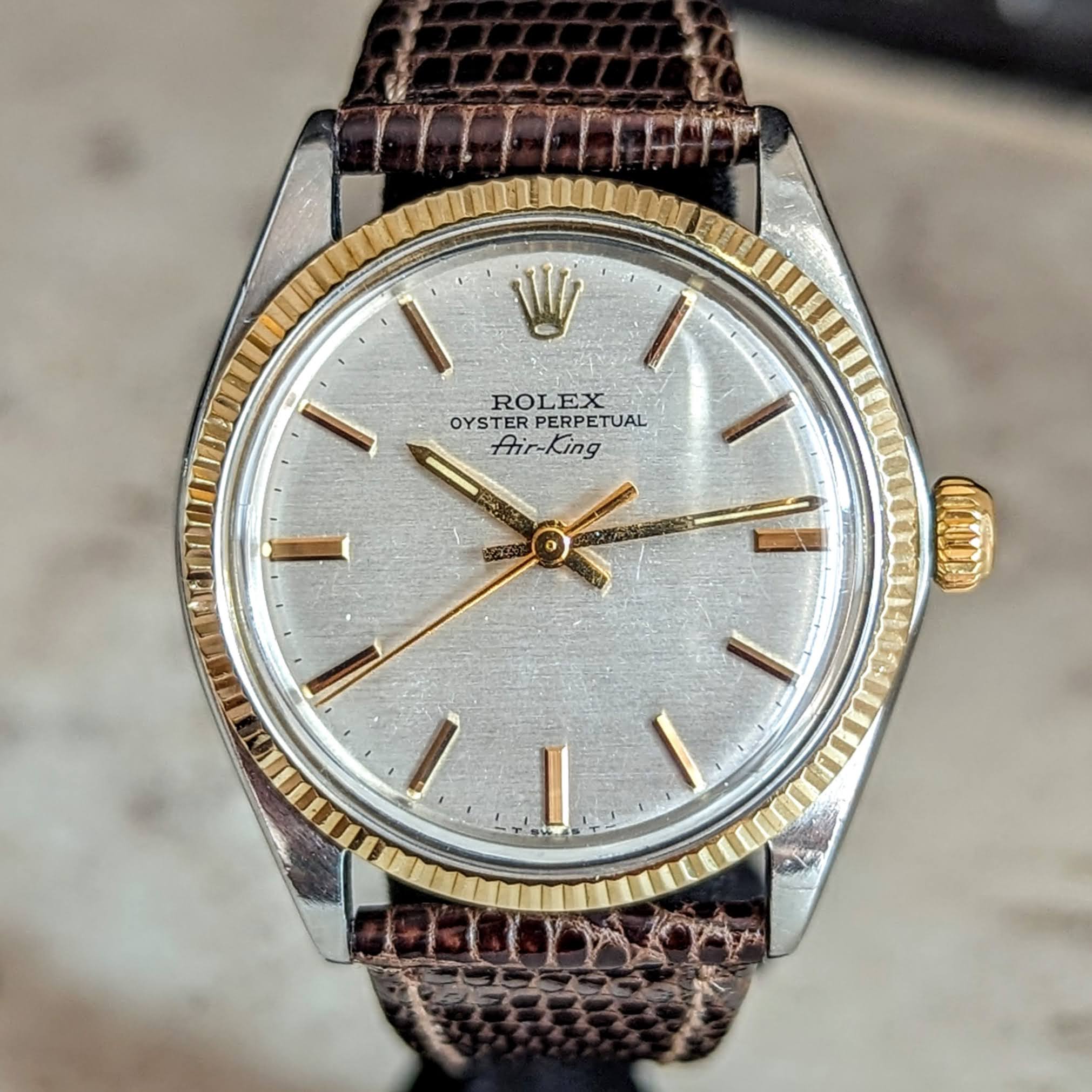 1970 ROLEX Oyster Perpetual AIR-KING Watch Ref. 5501 Cal. 1520 Vintage Automatic Wristwatch - Image 3