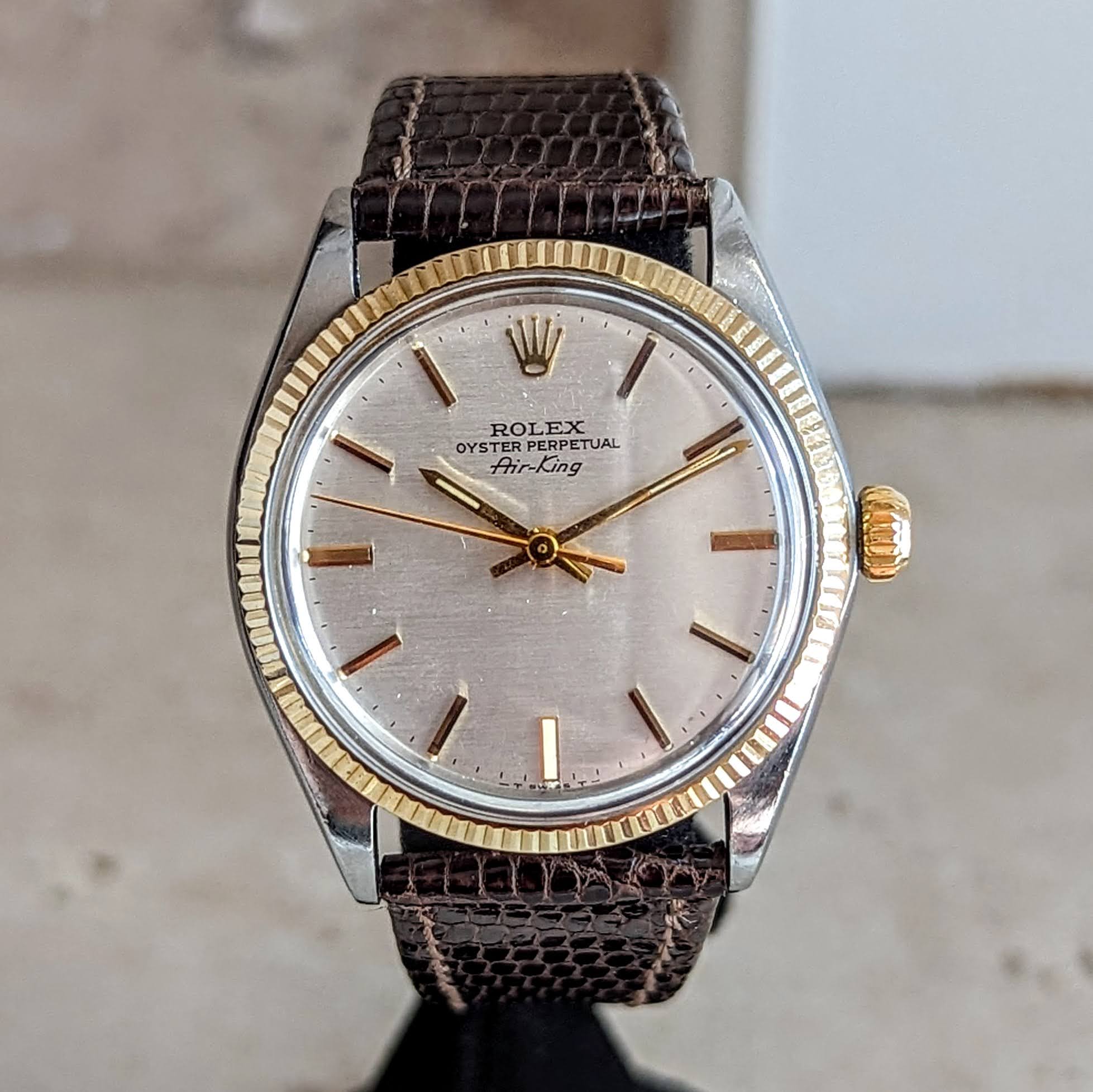 1970 ROLEX Oyster Perpetual AIR-KING Watch Ref. 5501 Cal. 1520 Vintage Automatic Wristwatch - Image 4