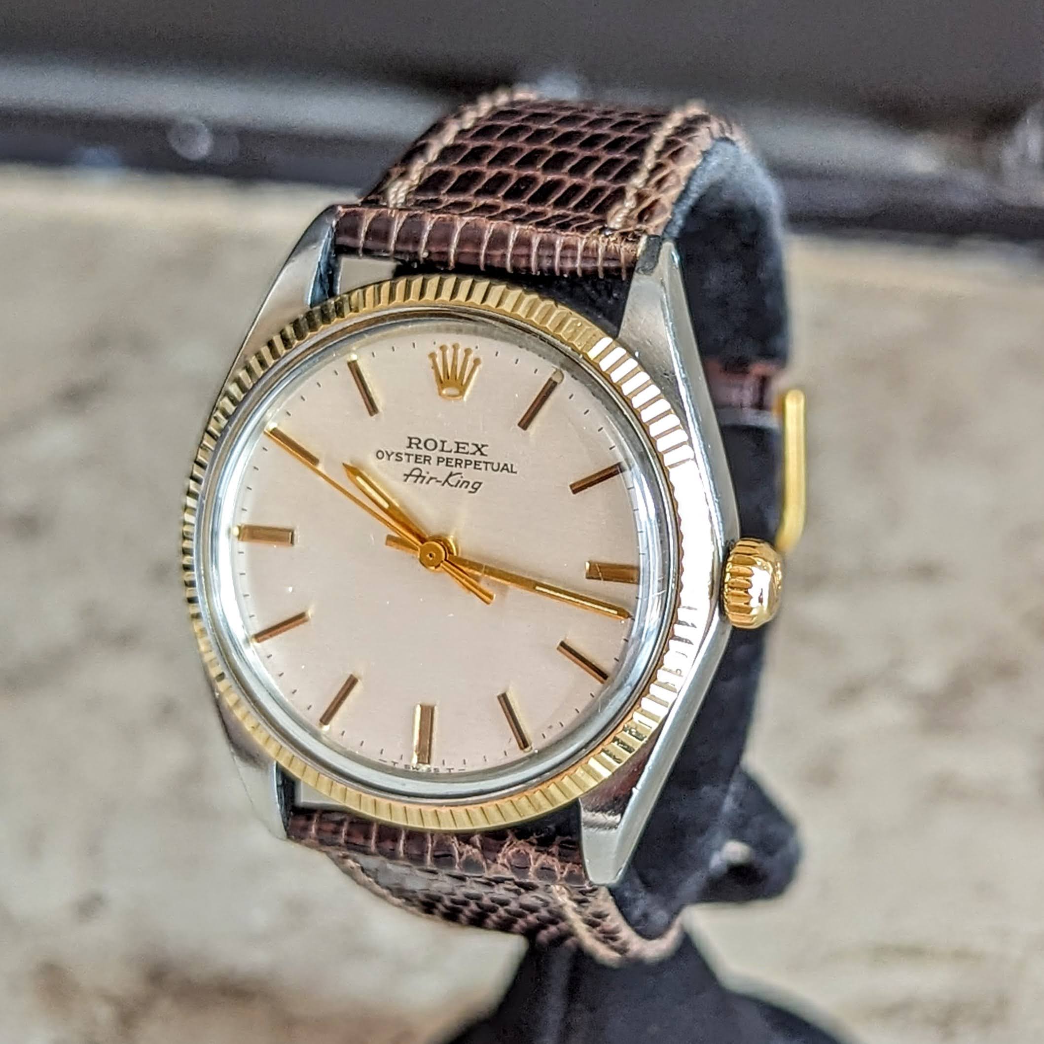 1970 ROLEX Oyster Perpetual AIR-KING Watch Ref. 5501 Cal. 1520 Vintage Automatic Wristwatch - Image 5