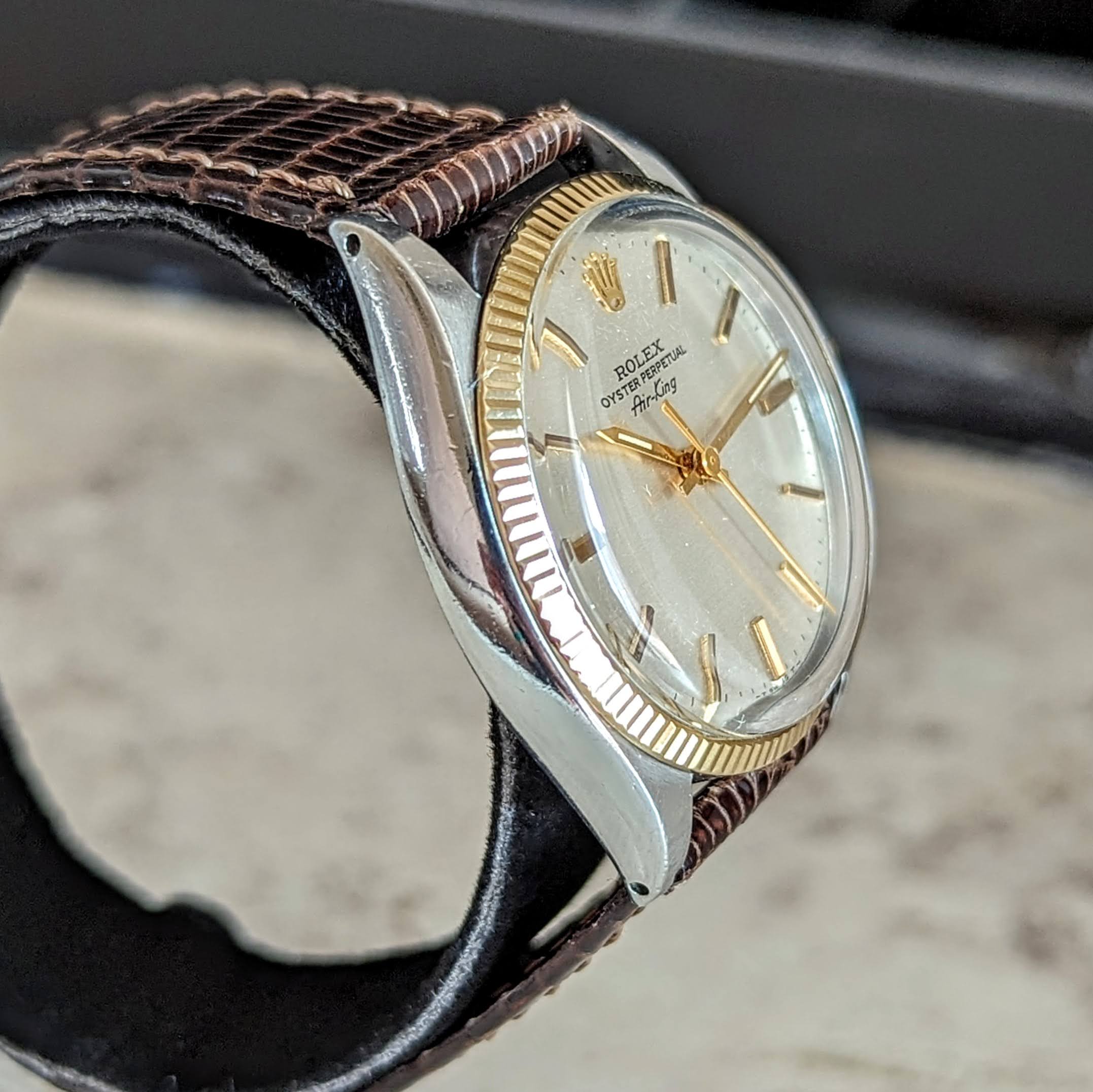 1970 ROLEX Oyster Perpetual AIR-KING Watch Ref. 5501 Cal. 1520 Vintage Automatic Wristwatch - Image 9