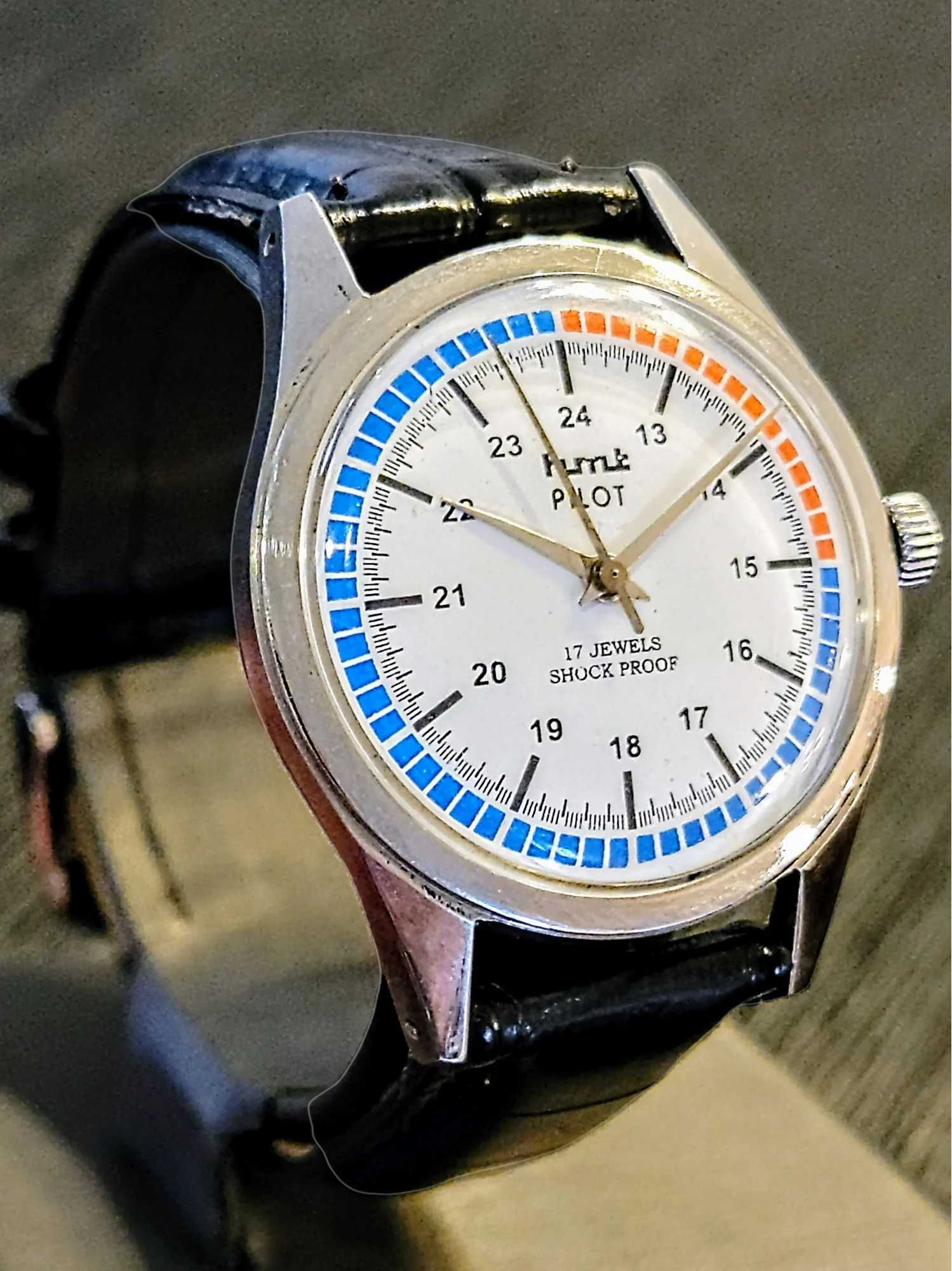1970's HMT Pilot Watch 17 Jewels Cal. 0231 - All S. Steel - Image 6
