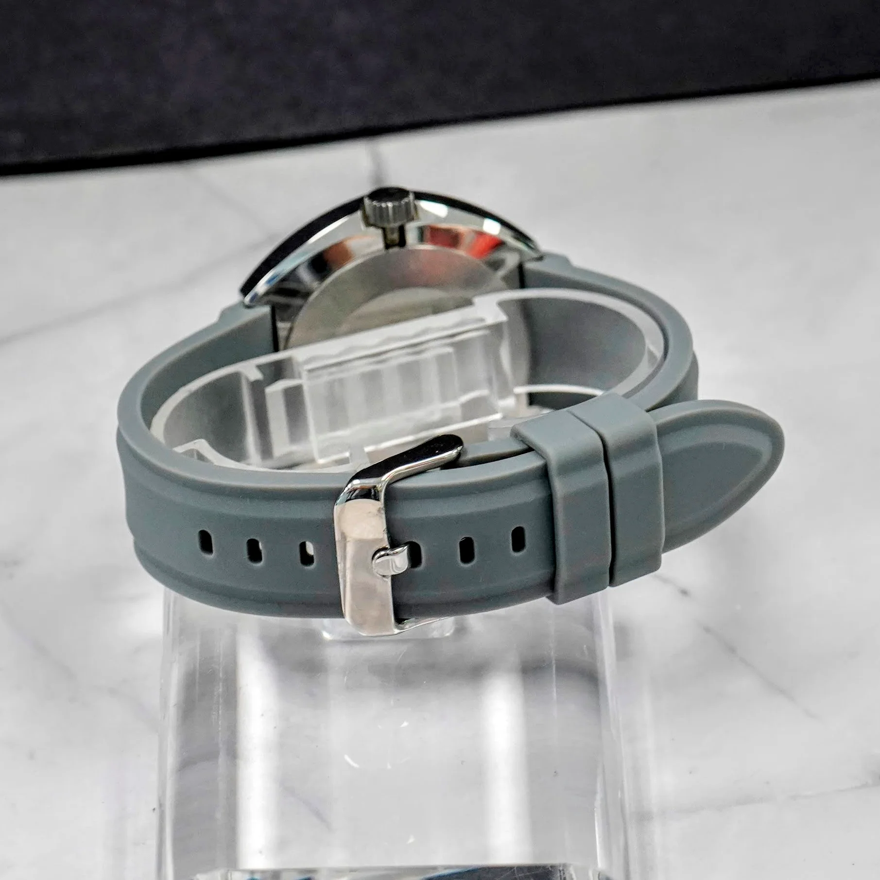 1970s NOS Glycine Vacumm High Frequency Mechanical Watch 343.121 Day/Date 42mm S.S. - Image 8