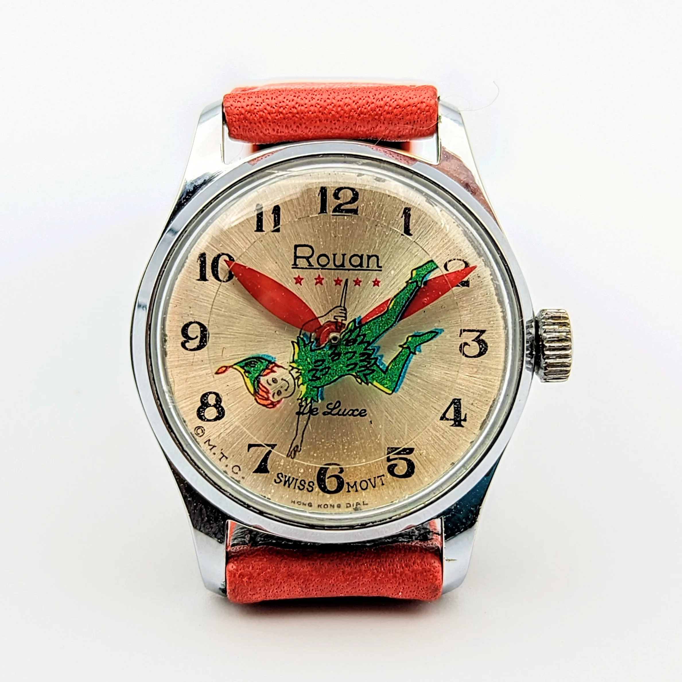 1970's PETER PAN Animated Dial Wristwatch Manual Wind Swiss Watch - Image 2