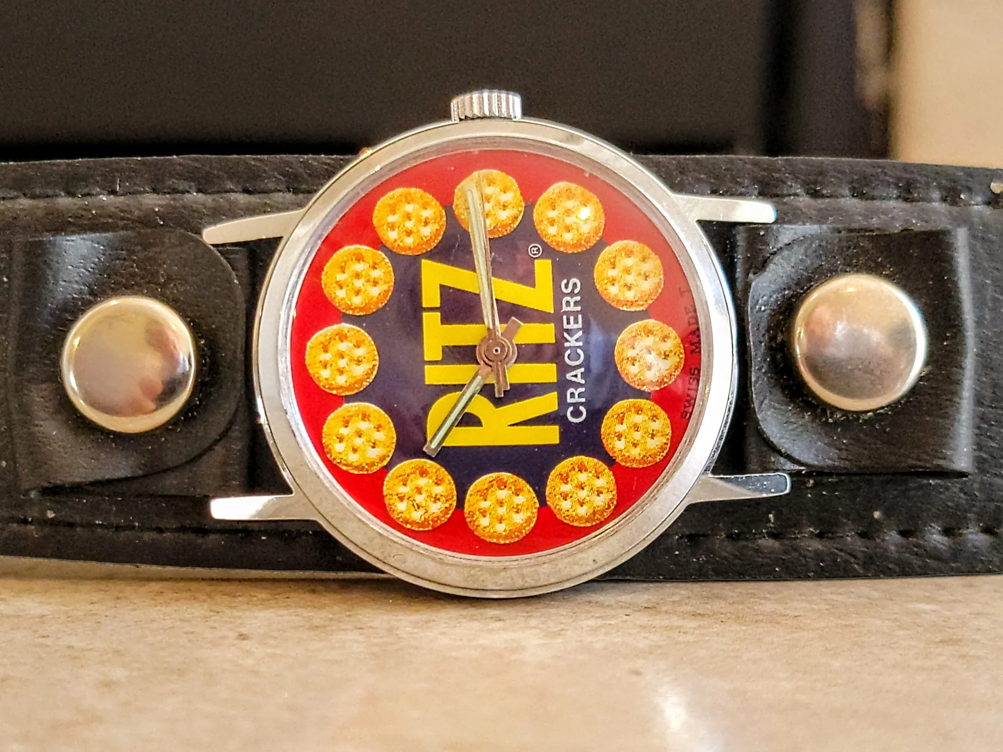 1970's RITZ Crackers Advertising Watch Cal. EB 8810 SWISS Made - Image 6