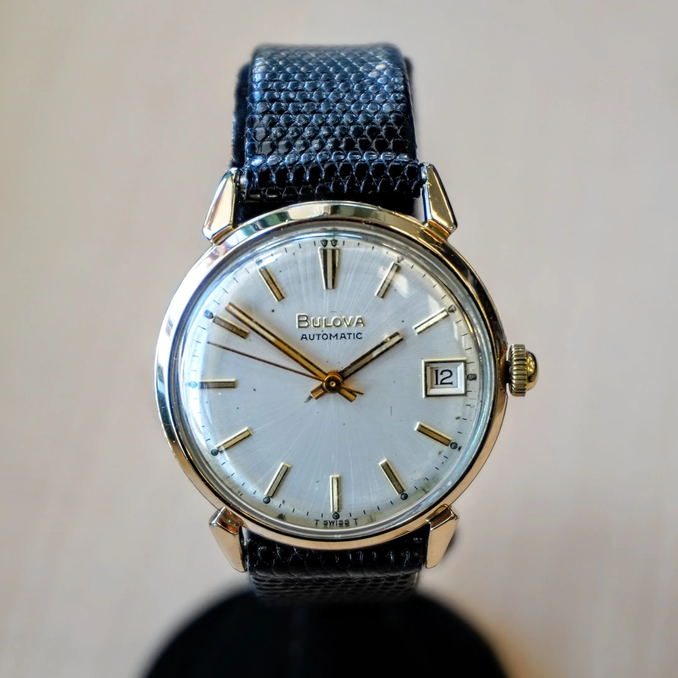 1971 BULOVA Automatic Wristwatch 17 Jewels Date Fancy Lugs Vintage Watch Swiss Made - Image 2