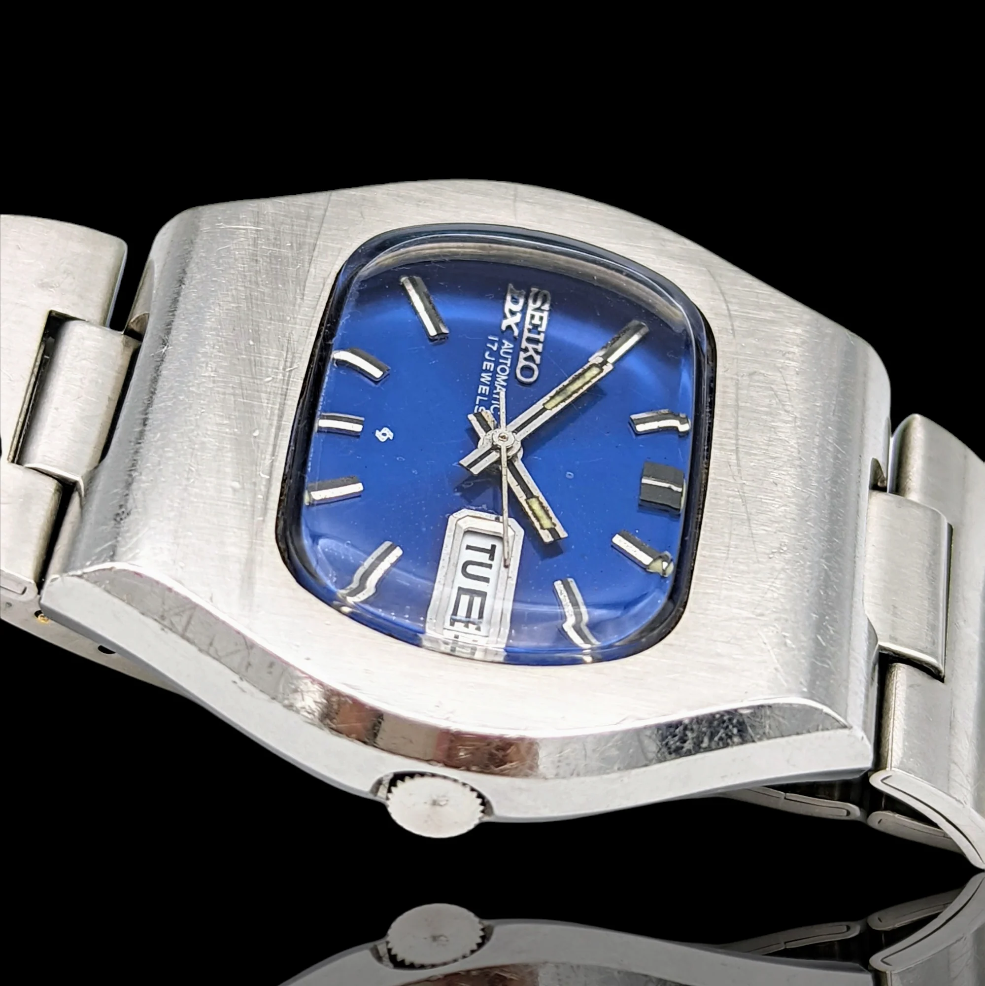 1971 SEIKO DX Automatic Watch Day/Date Indicator Cal. 6106C Hack Mechanism 17 Jewels - Image 13