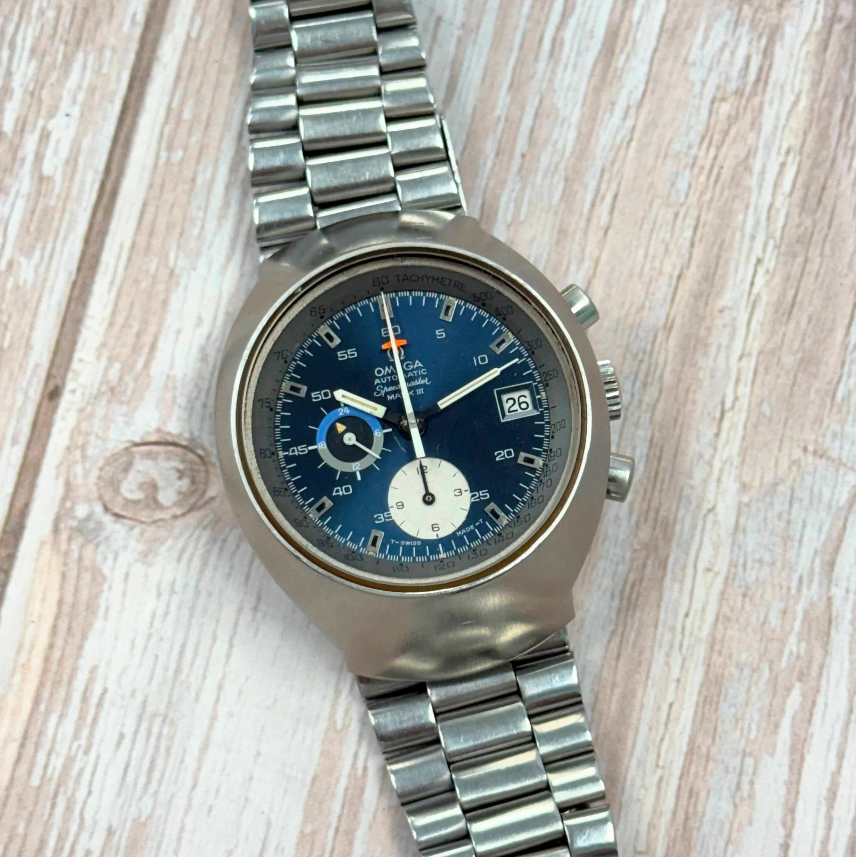1972 Speedmaster Professional Mark III Automatic Chronograph Watch 176.002 Date 42mm ALL S.S. Original Bracelet - Image 8